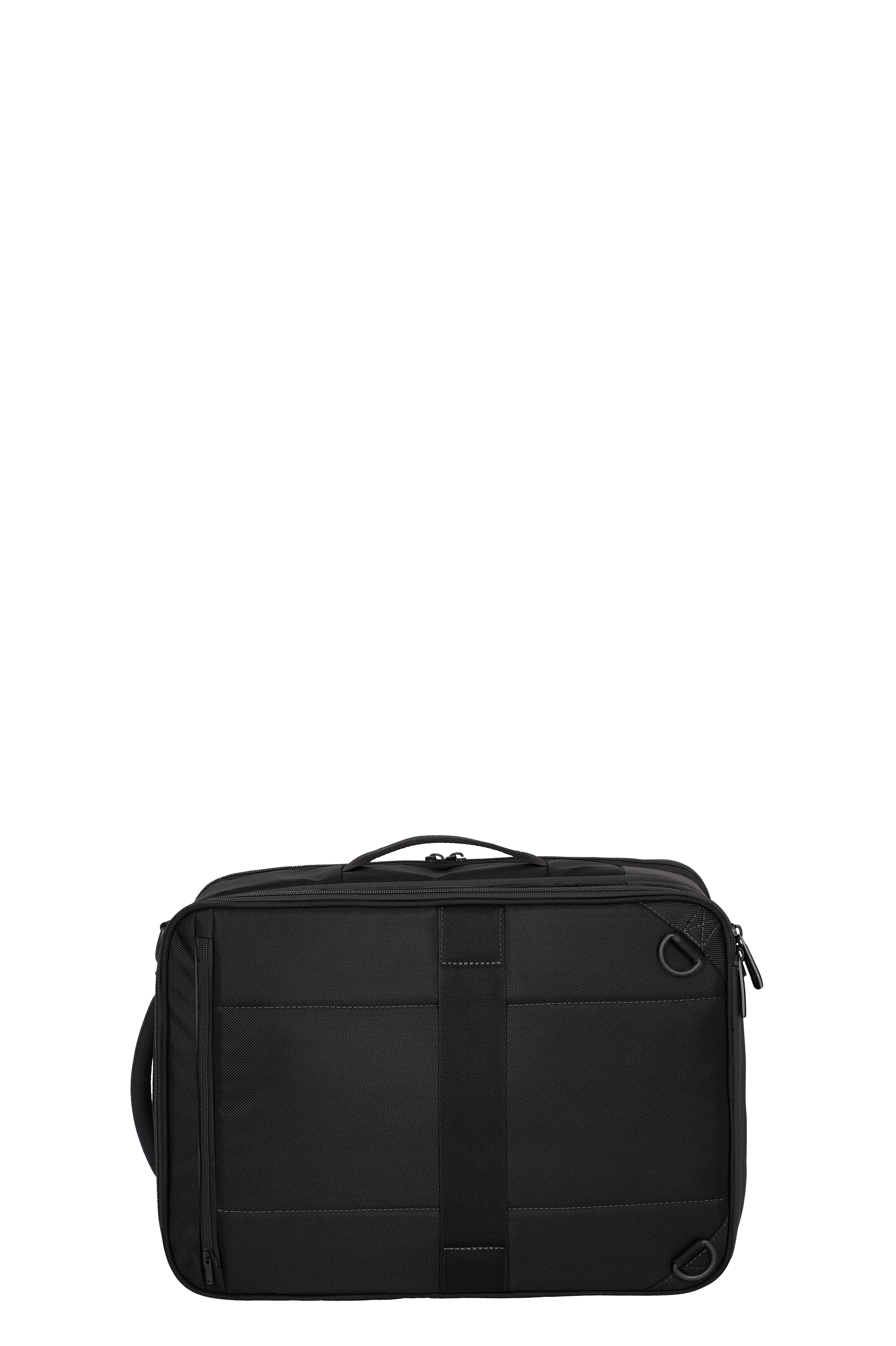 Schwarze Business-Laptoptasche mit robustem Design und Tragegriff – Rückansicht