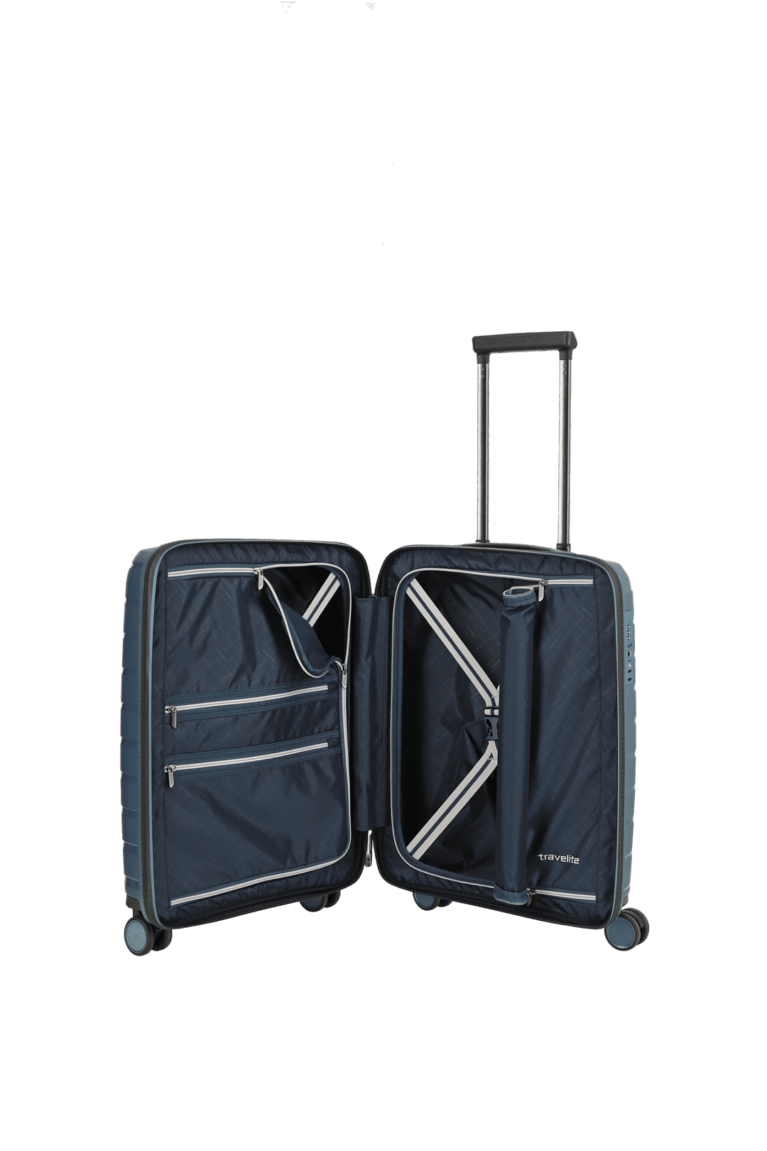 travelite AirBase Koffer in blau von innen Größe S