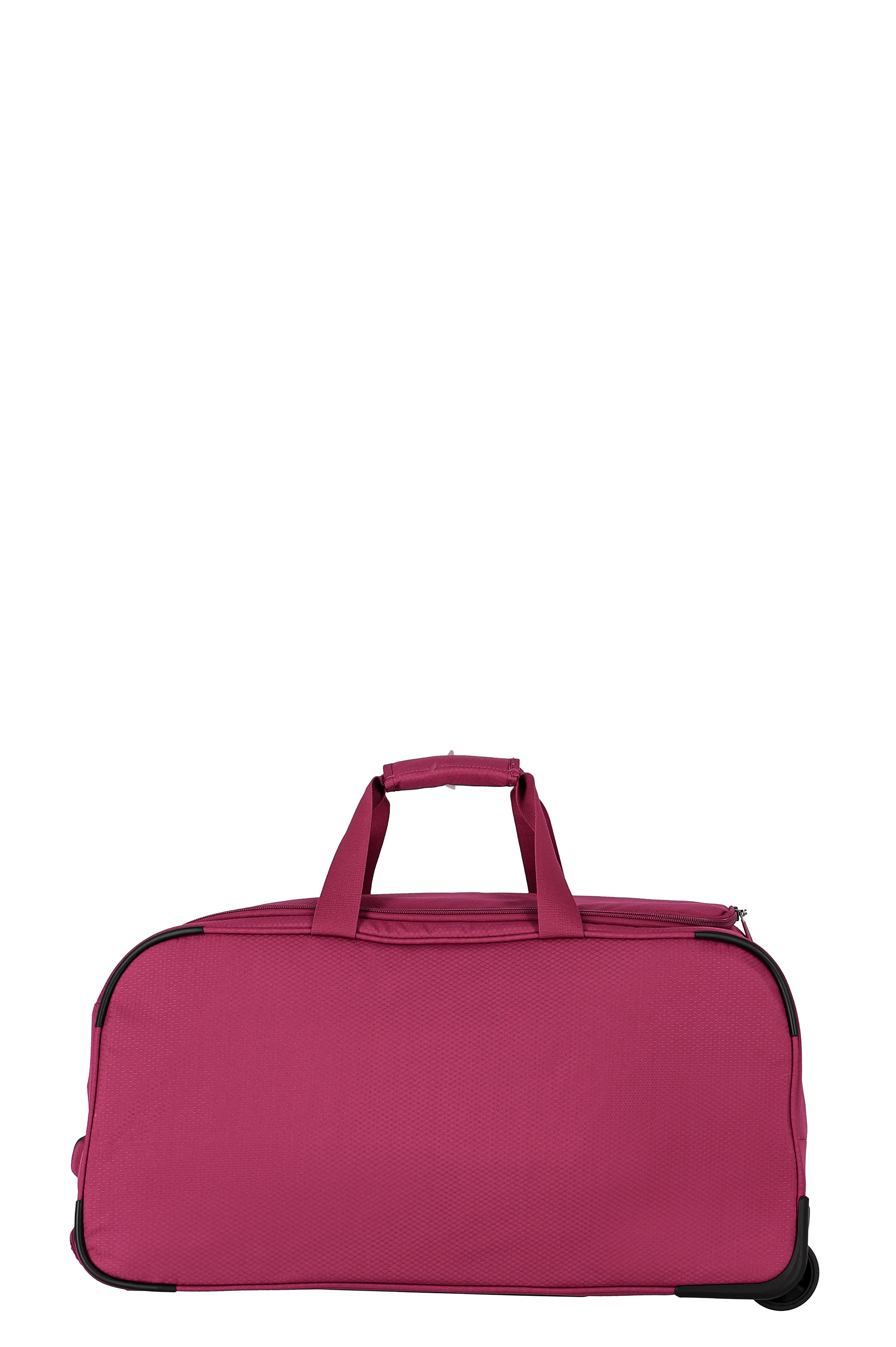 Große Reisetasche in Pink mit Tragegriffen und Rollen