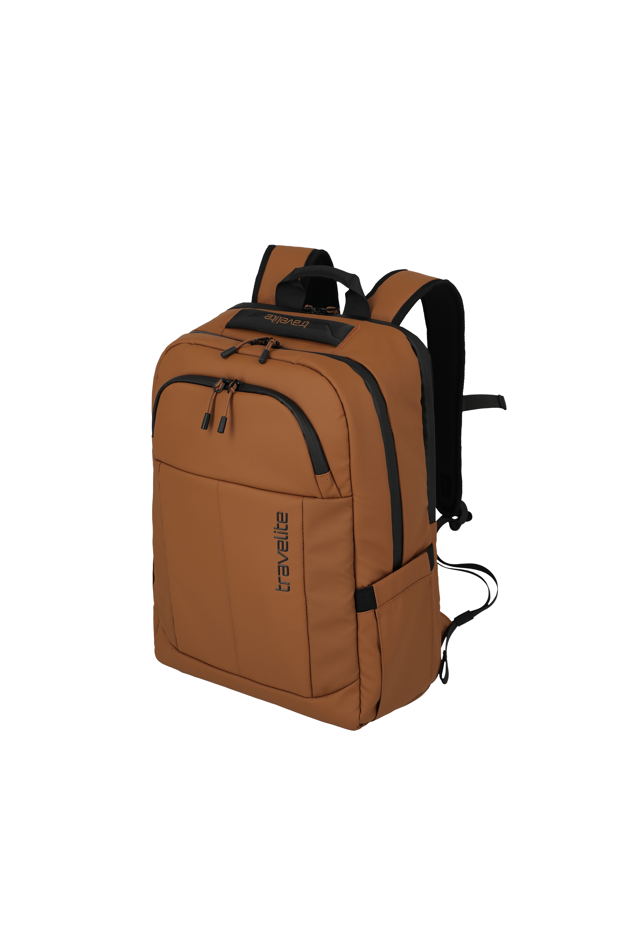 Travelite Rucksack in Braun mit mehreren Fächern und gepolsterten Schulterriemen