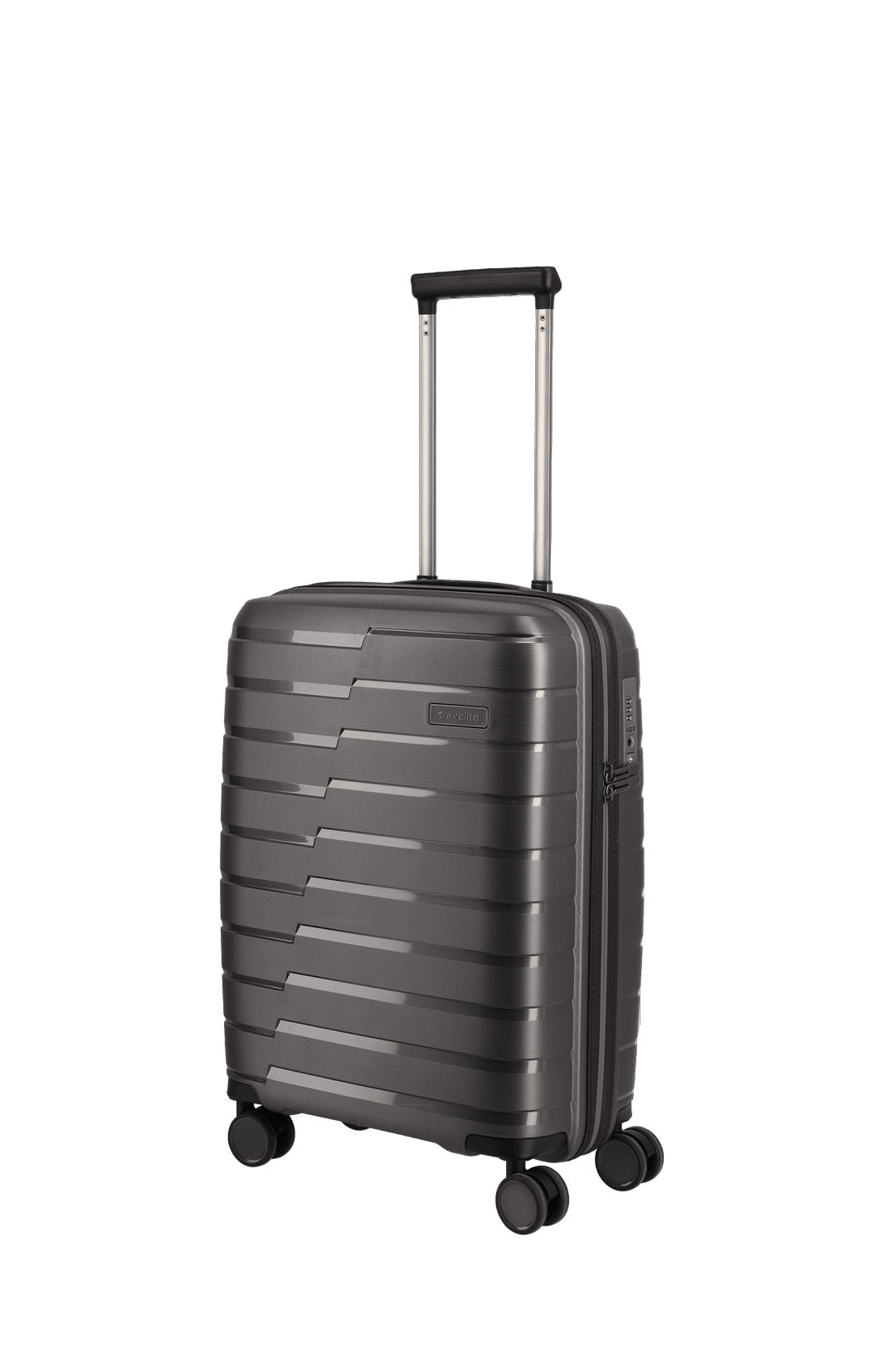 travelite AirBase Koffer Seitenansicht in anthrazit Größe S