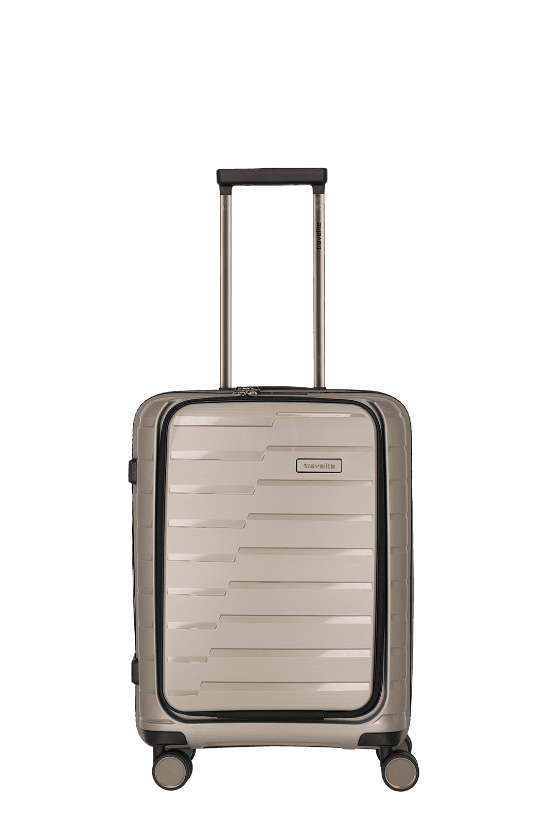 travelite Air Base Trolley S mit Vortasche in Champagner