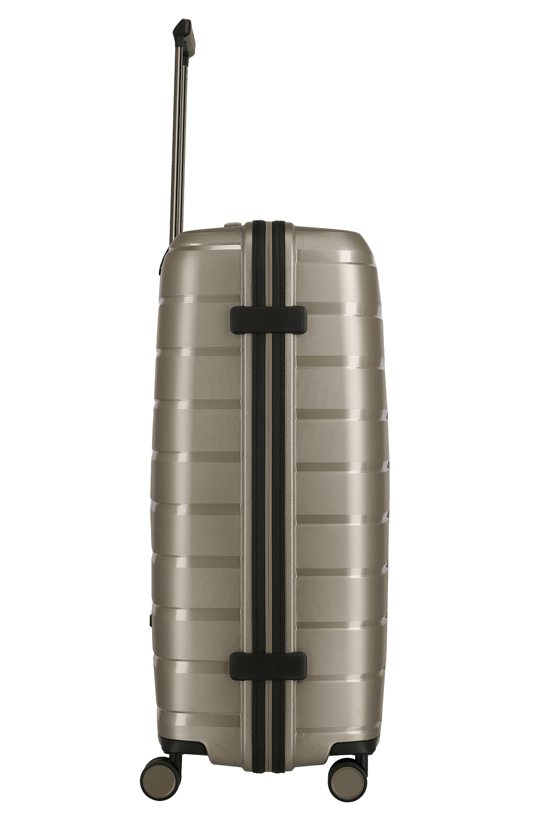 travelite AirBase Koffer von der Seite in champagner Größe L