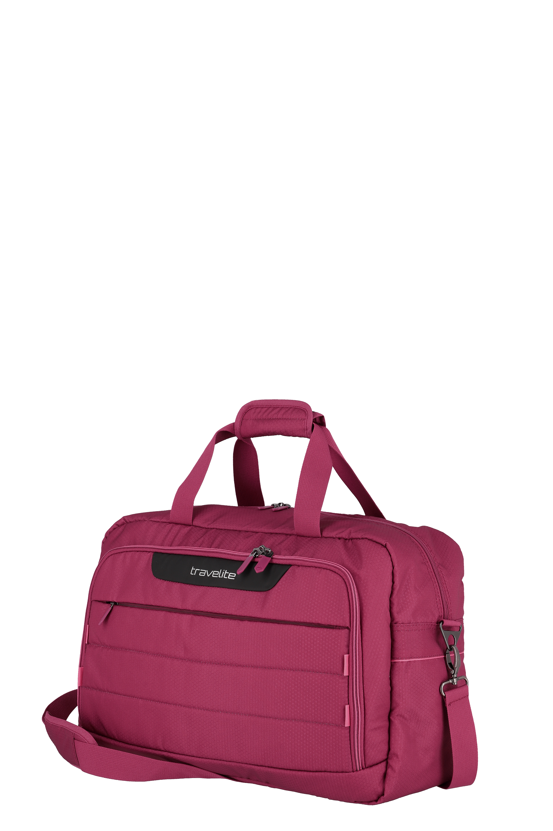 travelite Reisetasche in Pink mit Schultergurt und Fronttasche – praktische, geräumige Tasche für Reisen und Freizeit