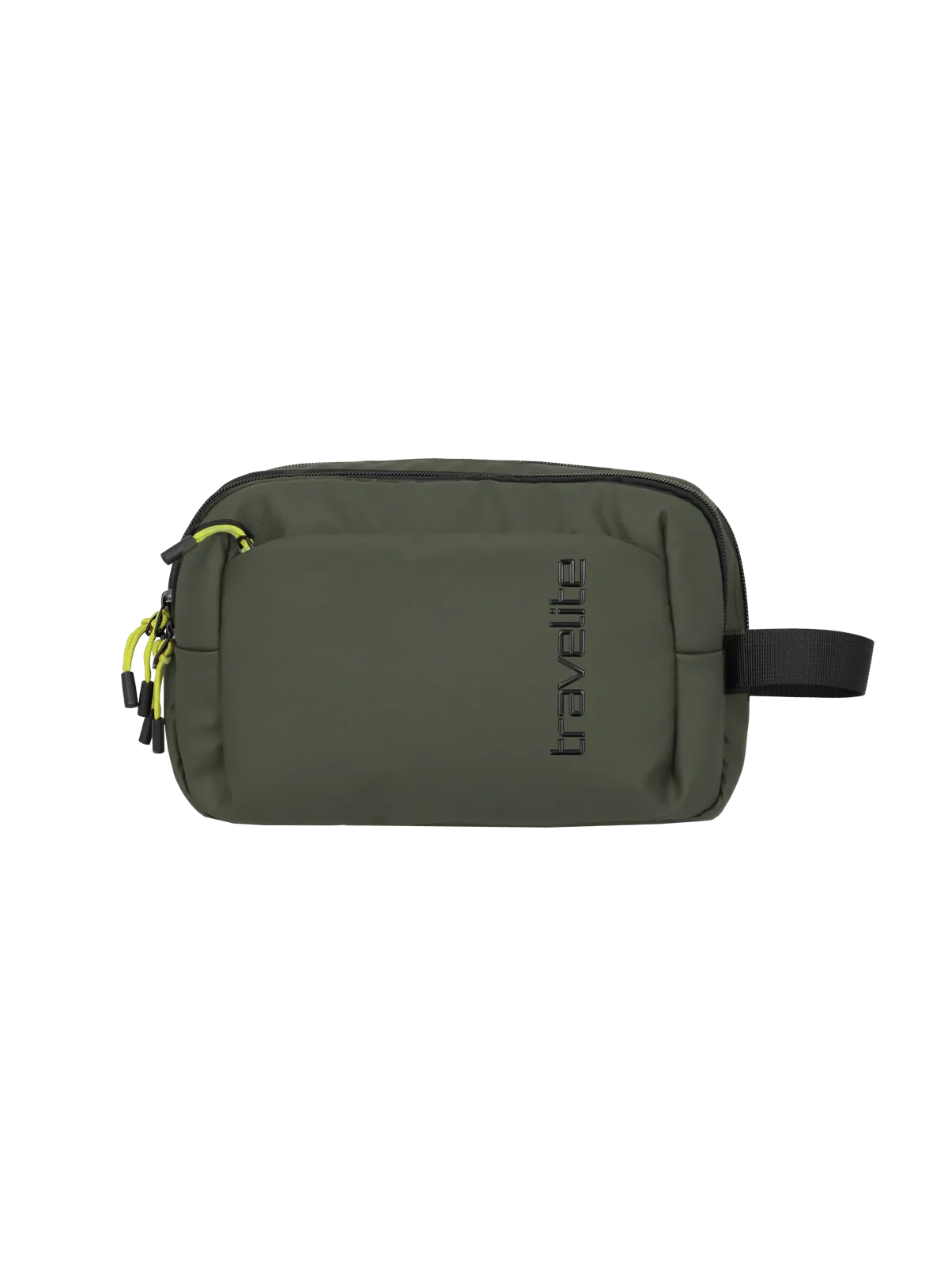 travelite briize Kulturtasche khaki Eine travelite Kulturtasche der Serie Briize Frontansicht in khaki