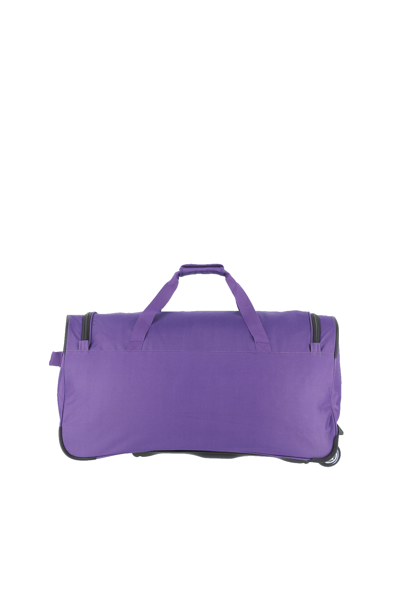 Lila Reisetasche mit Rollen und Tragegriff