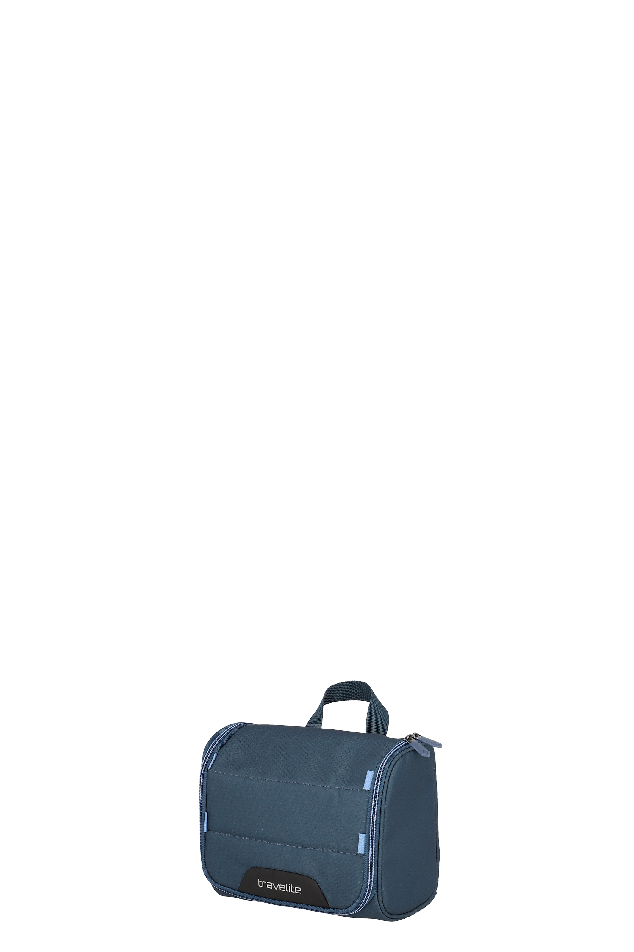 Travelite Kulturtasche in Dunkelblau – praktische Reise-Kosmetiktasche mit Reißverschluss und Tragegriff