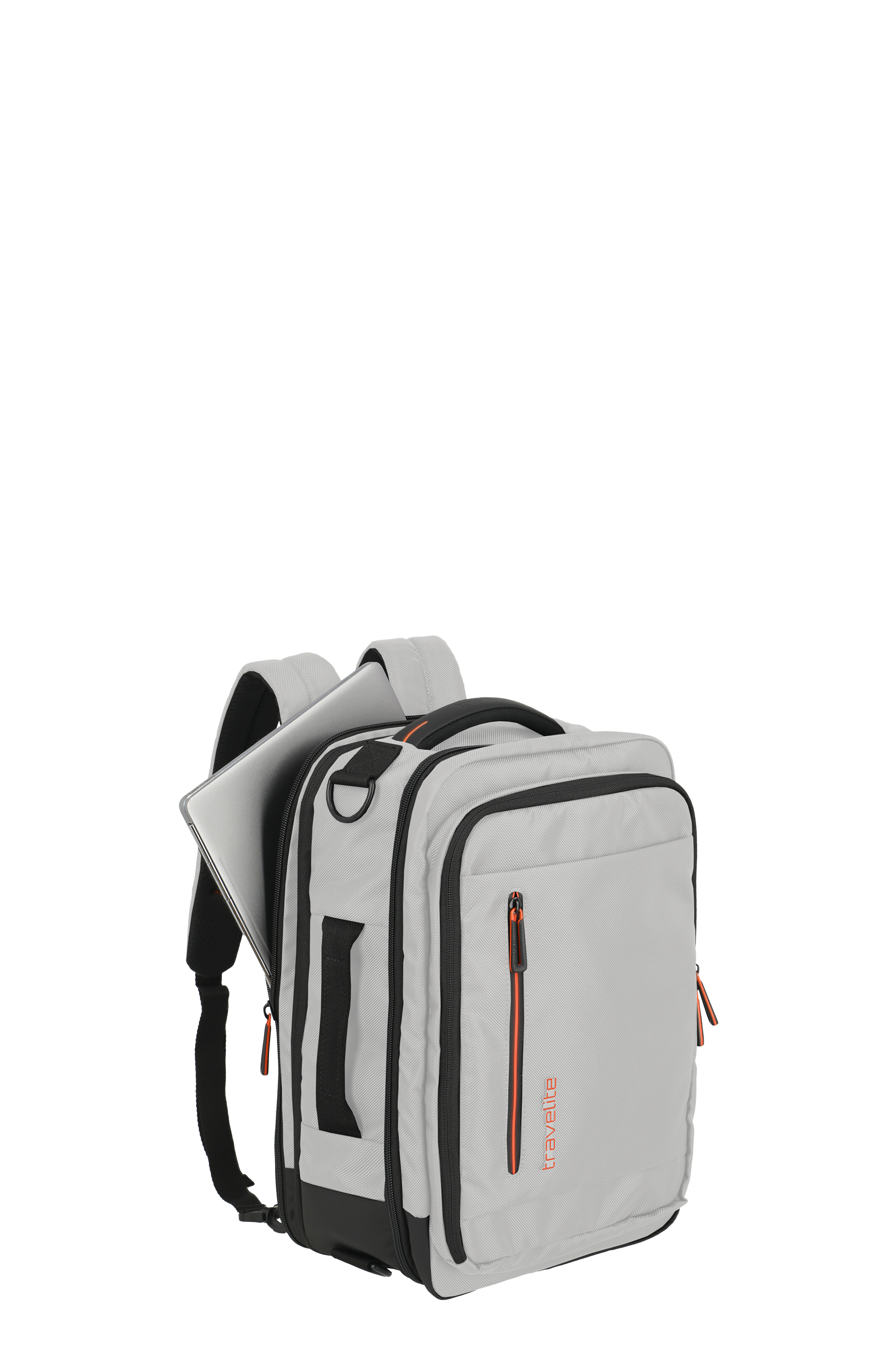 Travelite Rucksack in Grau mit Laptopfach, ideal für Reisen und Büro