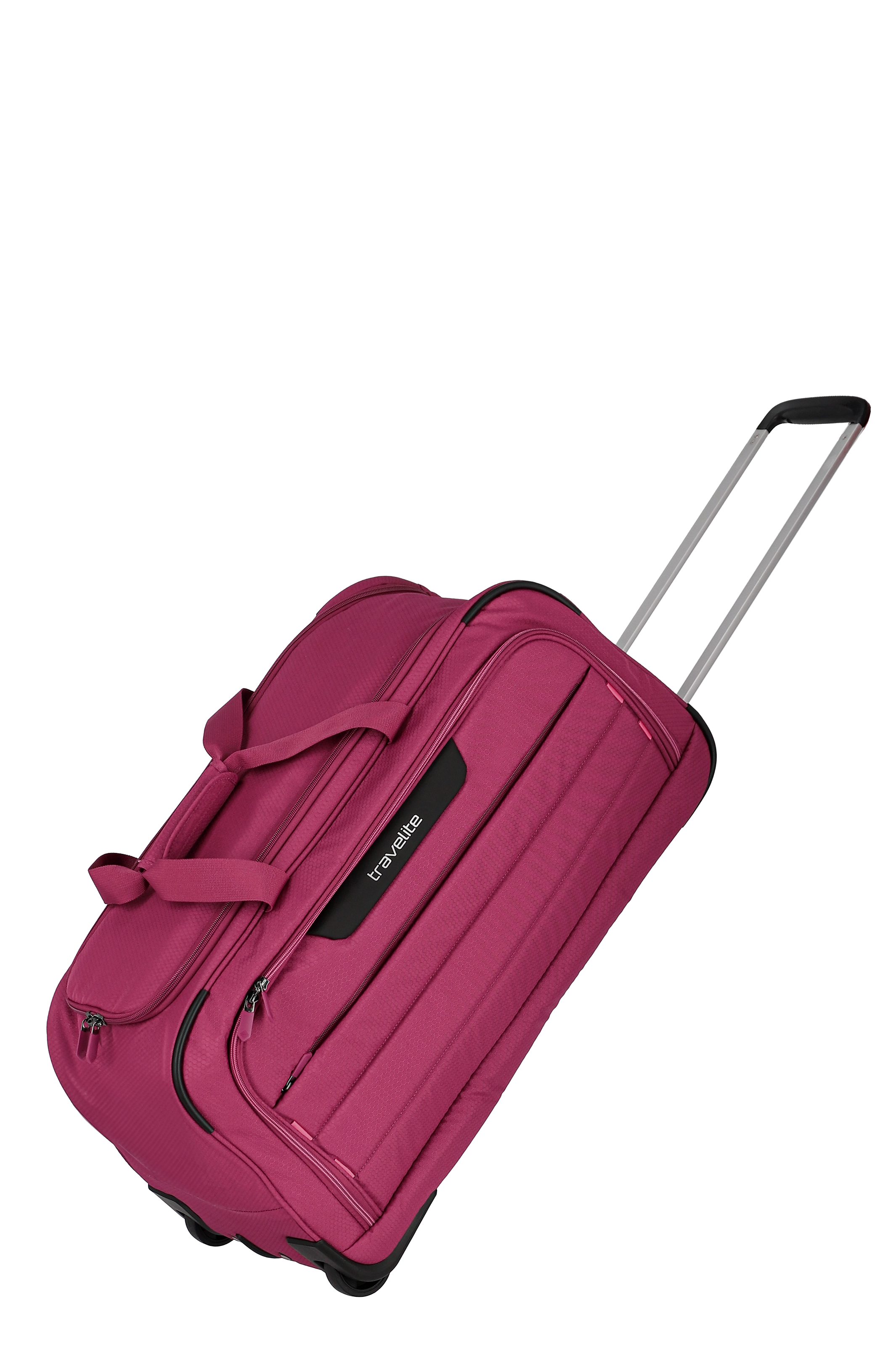 Travelite Rollentasche in Beere mit Teleskopgriff und großem Hauptfach Travelite Reisetasche in Beere, mit Rollen und Teleskopgriff, ideal für Reisen
