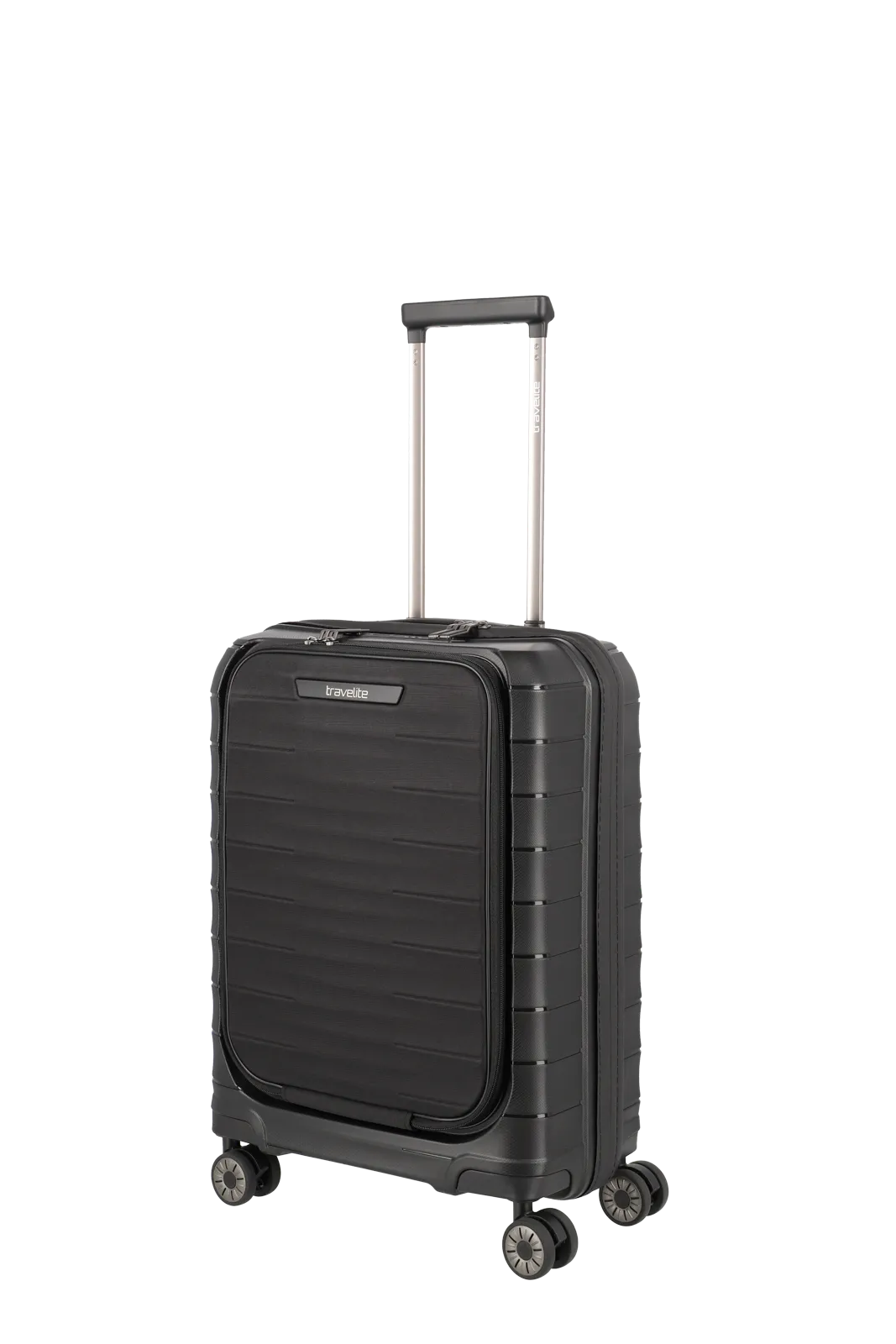 Mooby in Schwarz Groesse S mit Vortasche Schraegansicht