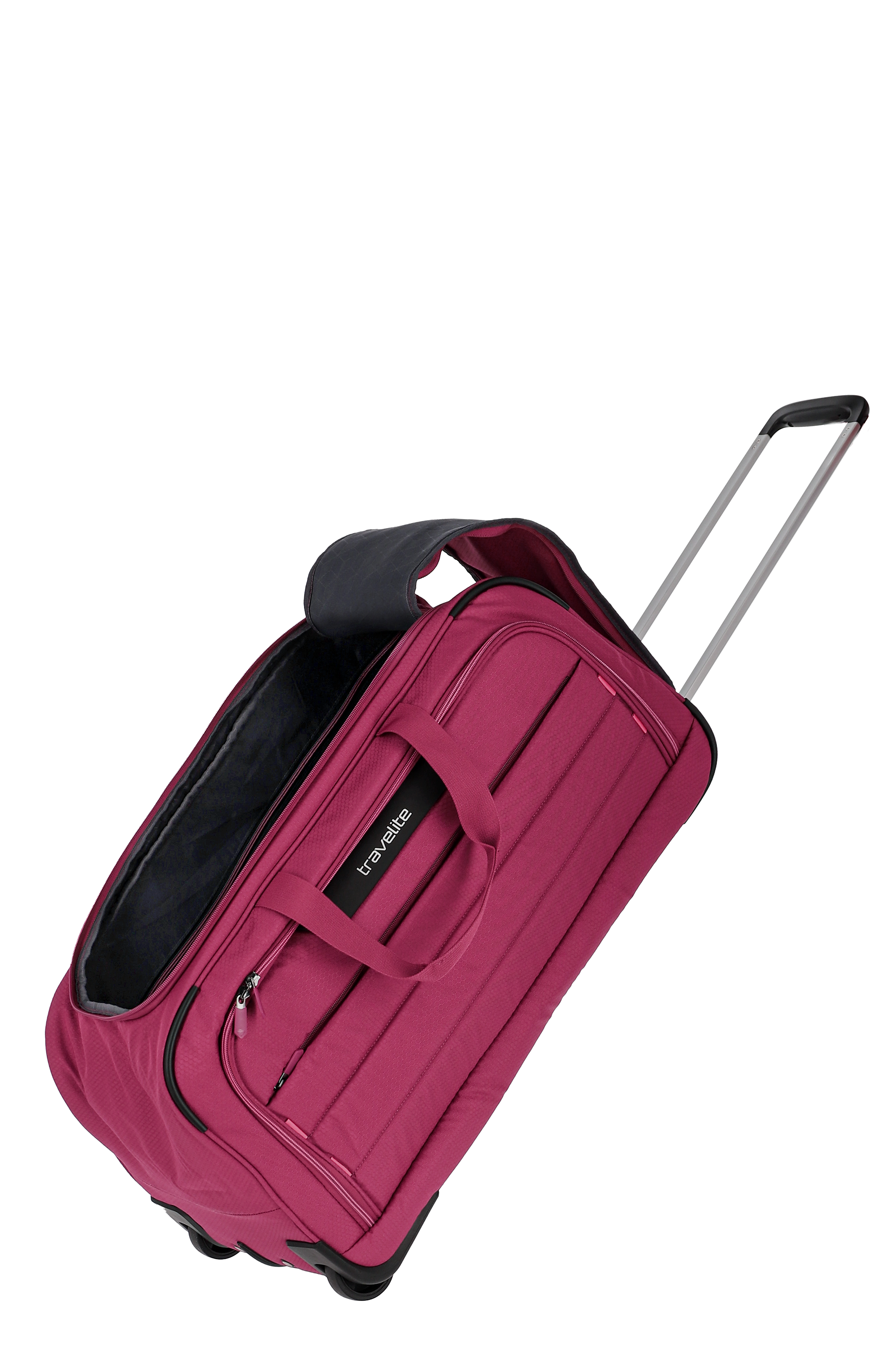 Travelite Reisetasche auf Rollen in Bordeaux mit ausziehbarem Griff