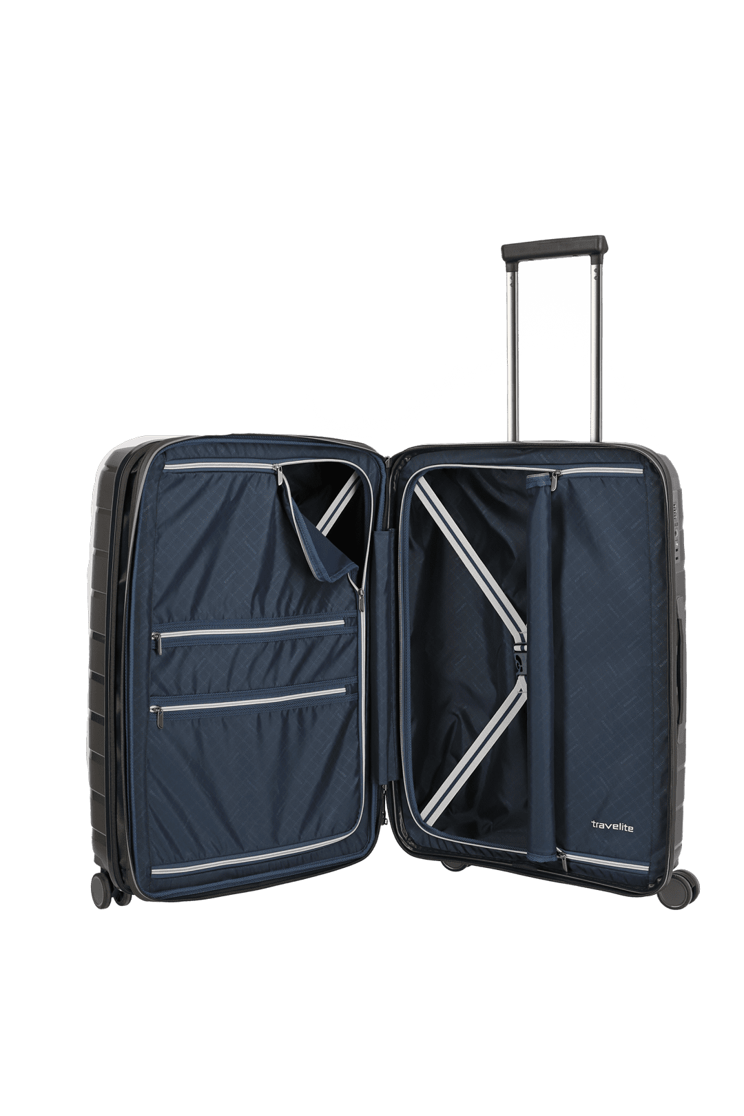 travelite AirBase Koffer in anthrazit von innen Größe M+