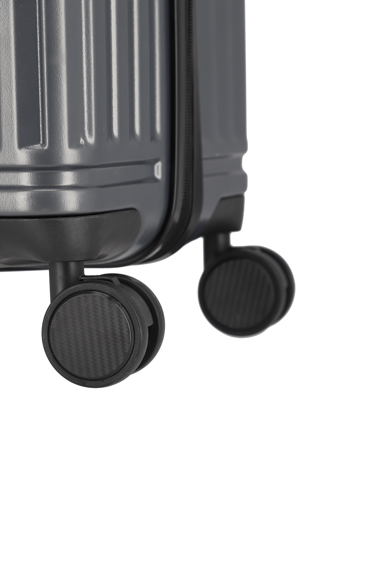 Ein travelite Koffer der Serie Cruise Detail Rollen in anthrazit