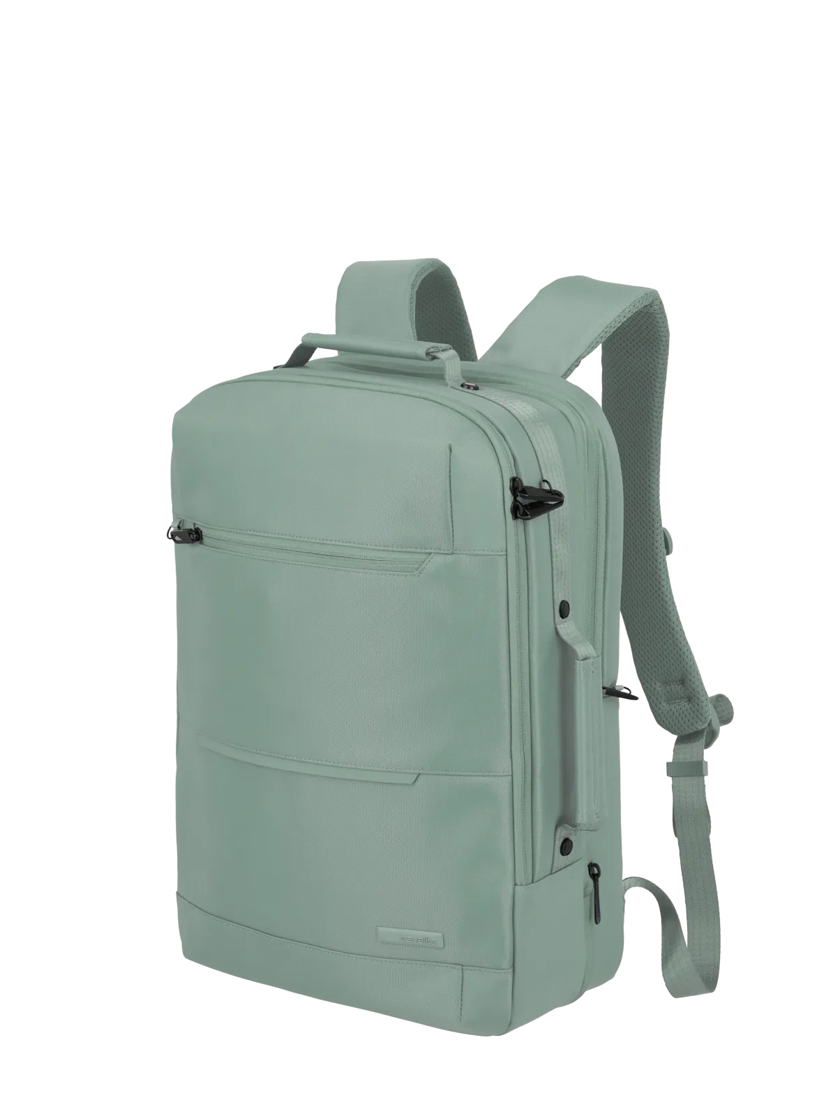 Moderner mintgrüner Rucksack mit mehreren Fächern, ideal für Alltag, Arbeit oder Reisen