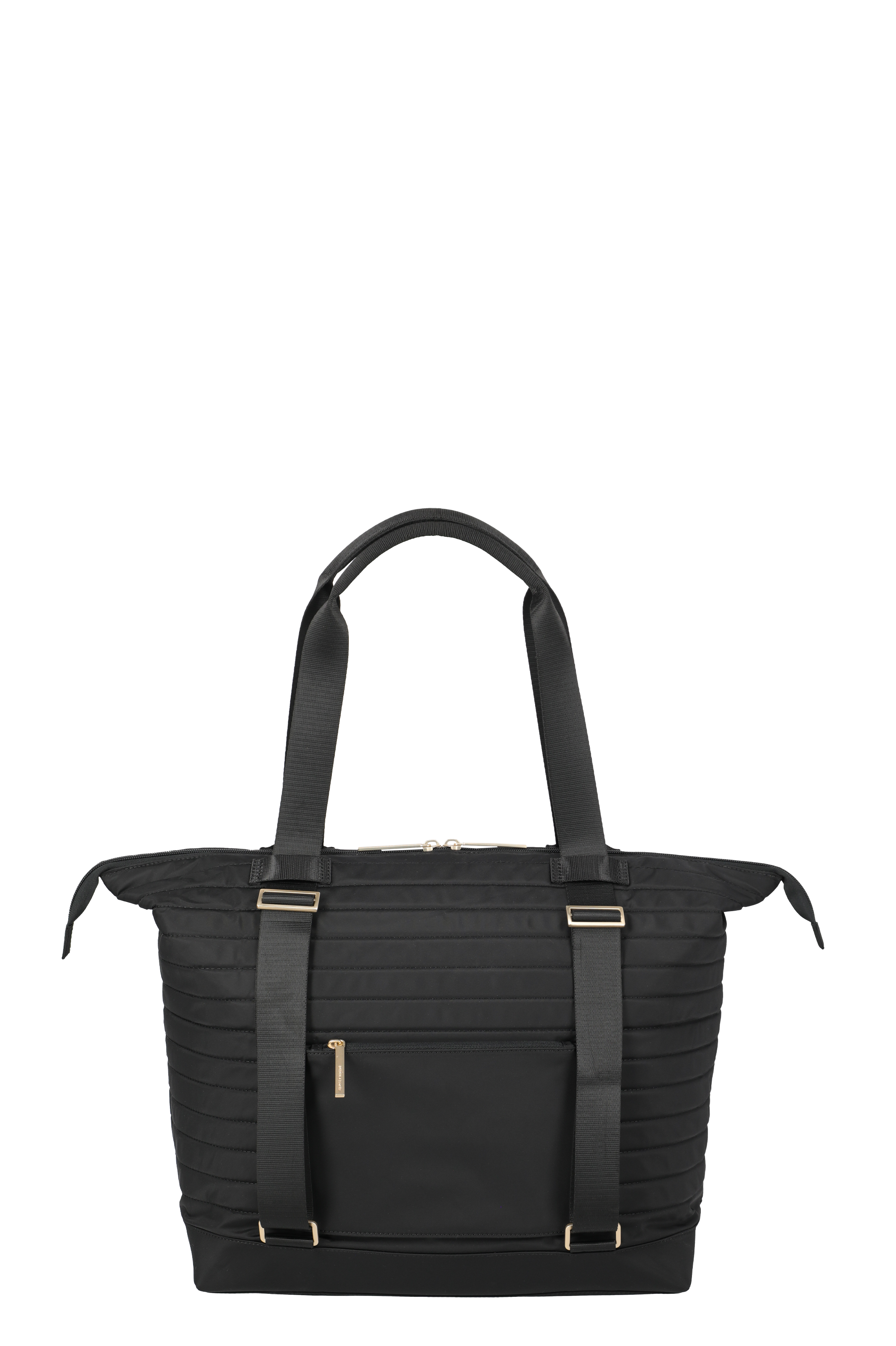 Schwarze elegante Damen-Handtasche mit Reißverschluss und Fronttasche – ideal für Alltag und Freizeit
