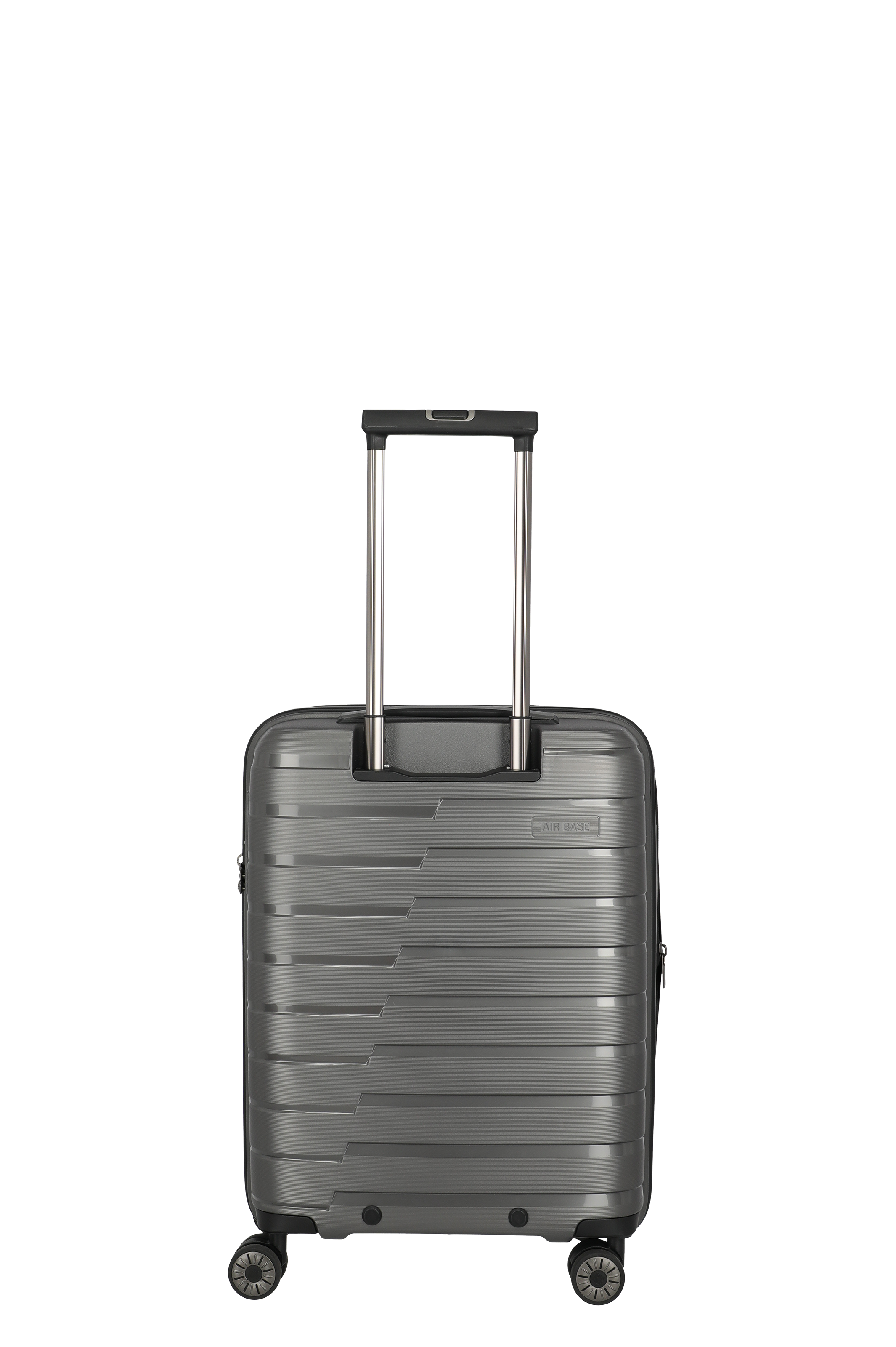 Moderner Hartschalenkoffer in Grau mit Teleskopgriff und 4 Rollen – ideal für Reisen