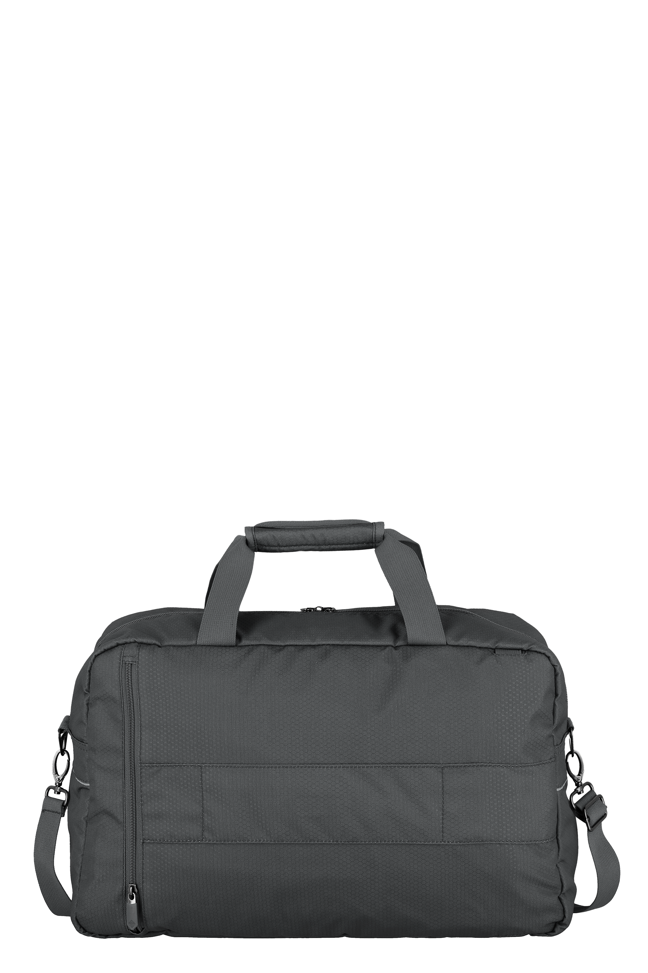 Schwarze Sporttasche mit Tragegriffen und Schultergurt – Vielseitige Reisetasche aus robustem Material