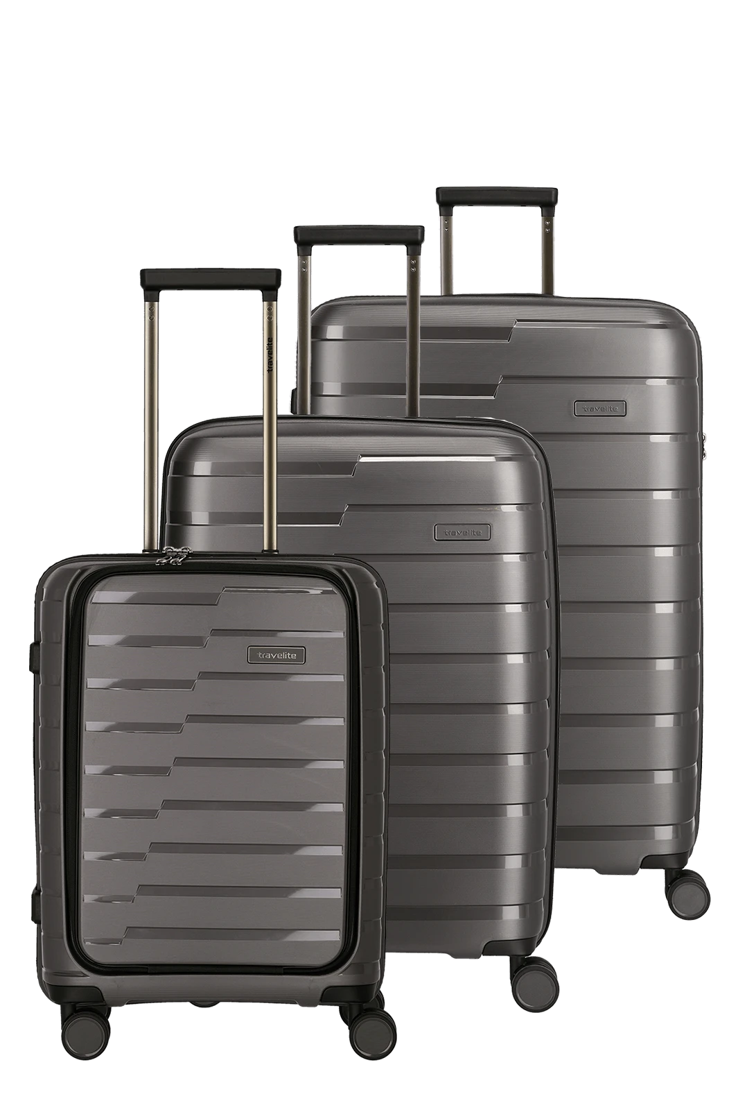 travelite AirBase Koffer 3-teiliges Set in Anthrazit