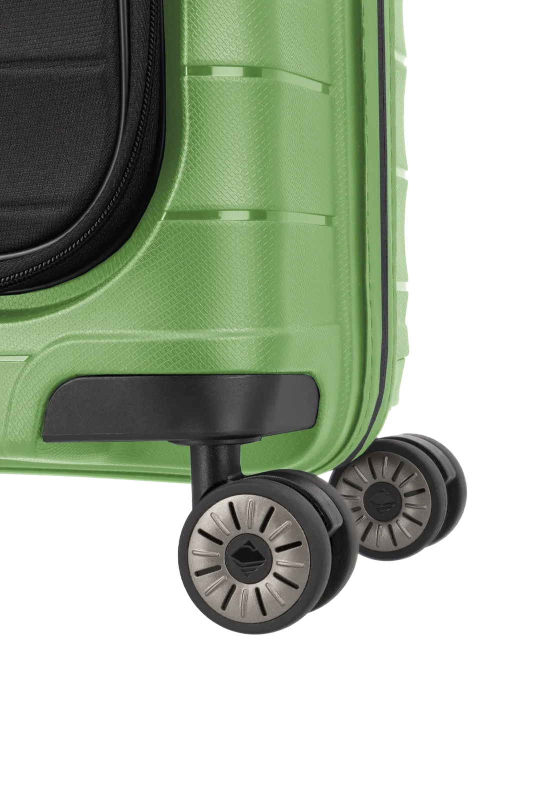 Mooby in Gruen Groesse S mit Vortasche Detailbild Rollen