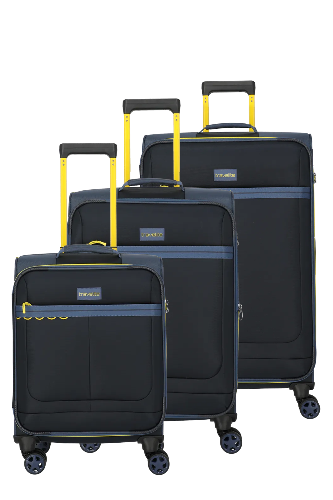 Colour Craze suitcase set size S, M L blue