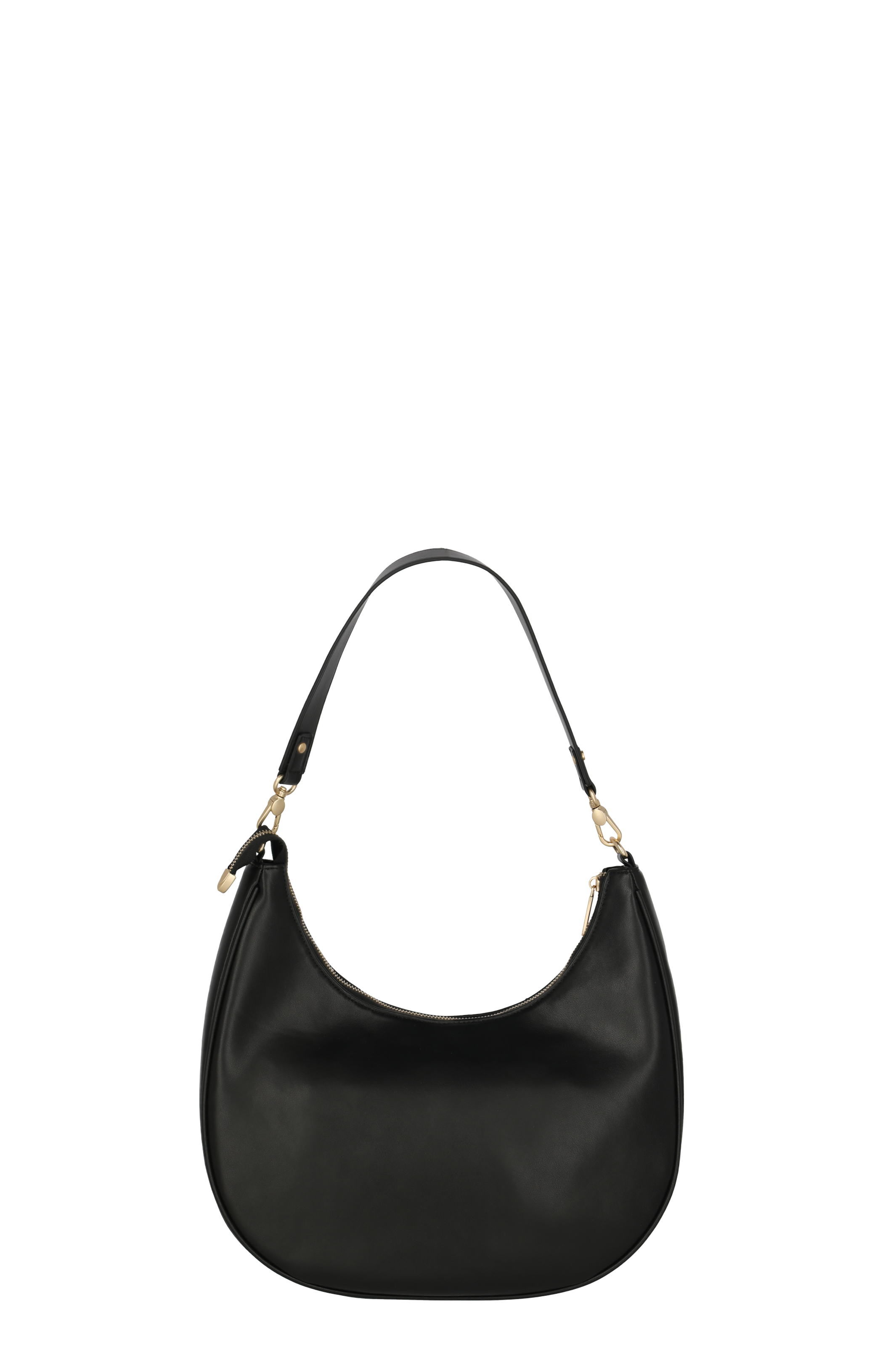 Elegante schwarze Hobo Tasche aus Leder mit Schulterriemen – modische Handtasche für Damen