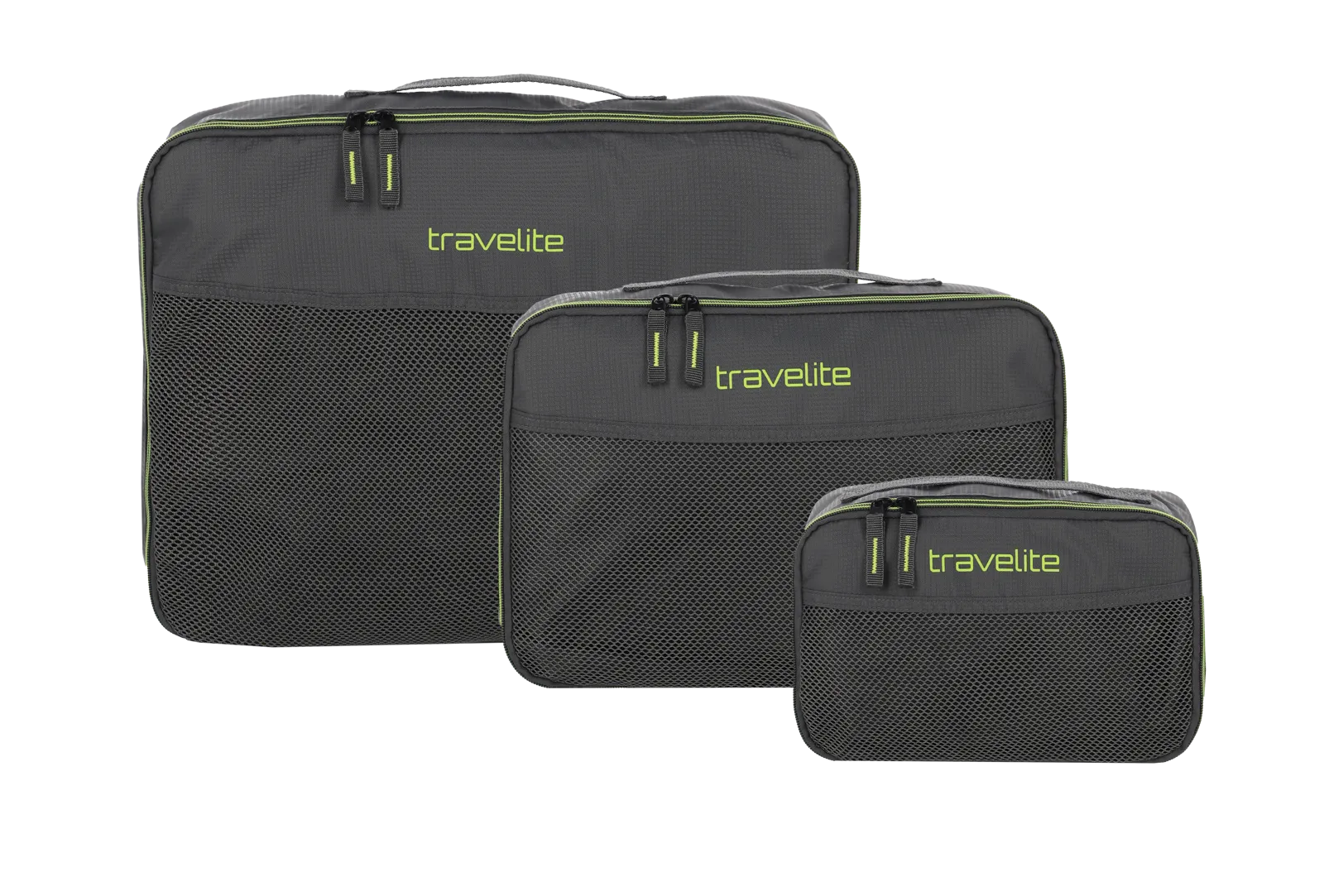 travelite Accessoires  Packing cubesin anthrazit travelite Accessoires packing Cubes Komplettbild in anthrazit