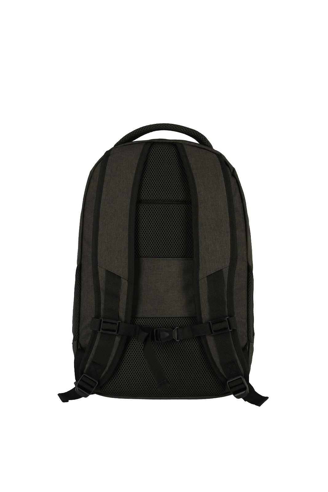 Schwarzer Rucksack mit gepolstertem Rücken und verstellbaren Schultergurten