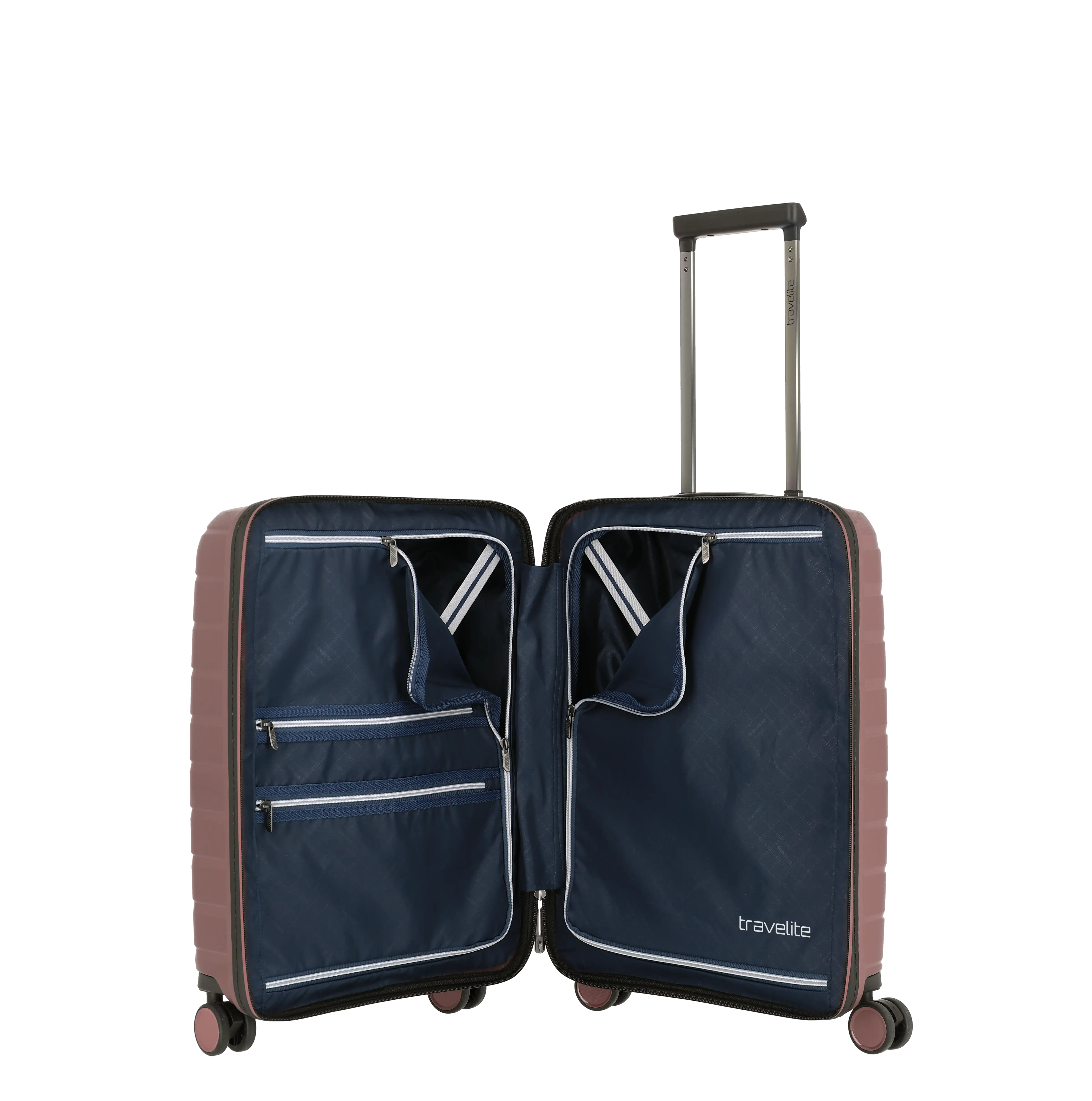 travelite AirBase Koffer in Flieder von innen Größe S+