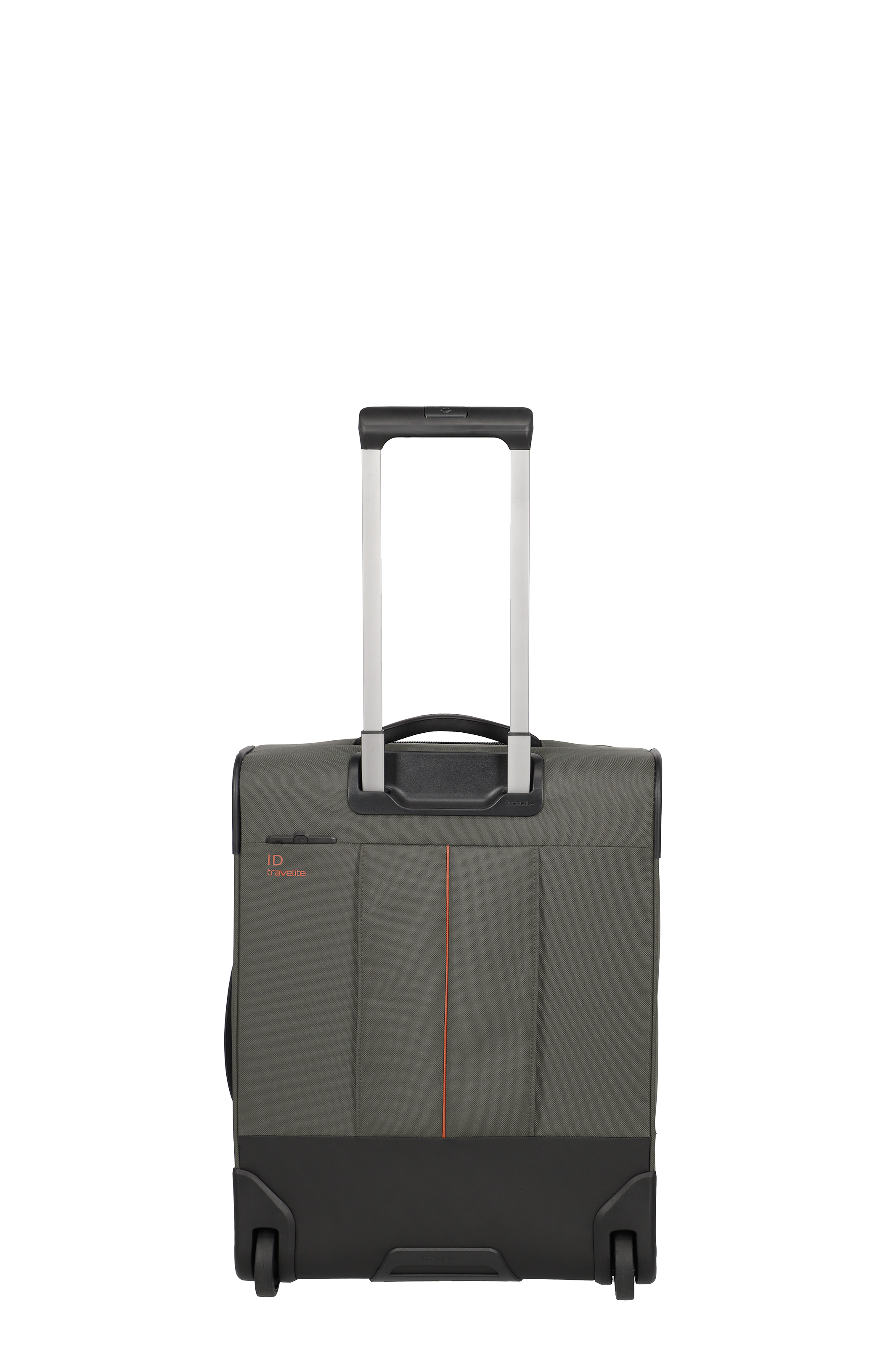 Robuster Reisetrolley mit Teleskopgriff und Rollen in Grau – ideal für Geschäftsreisen und Kurztrips