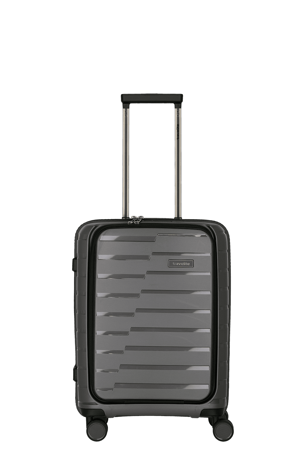 travelite Air Base Trolley S mit Vortasche in Anthrazit