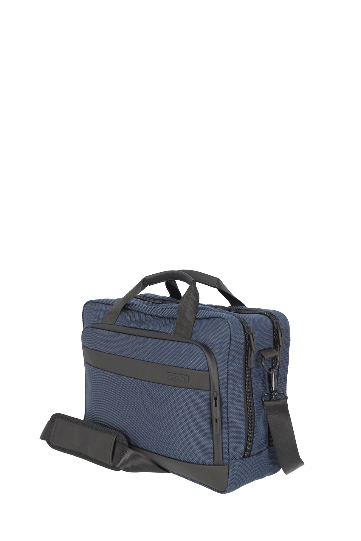 Moderne dunkelblaue Laptoptasche mit verstellbarem Schultergurt
