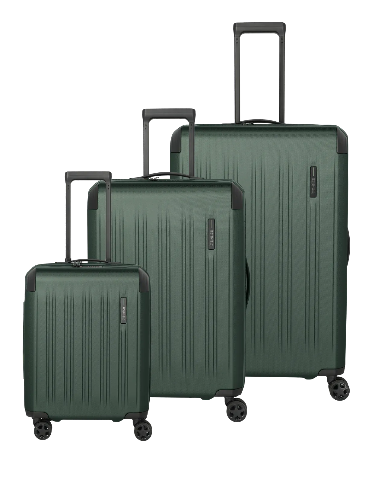 Set di valigie Dynamiic S estesa, M estesa, L estesa in verde