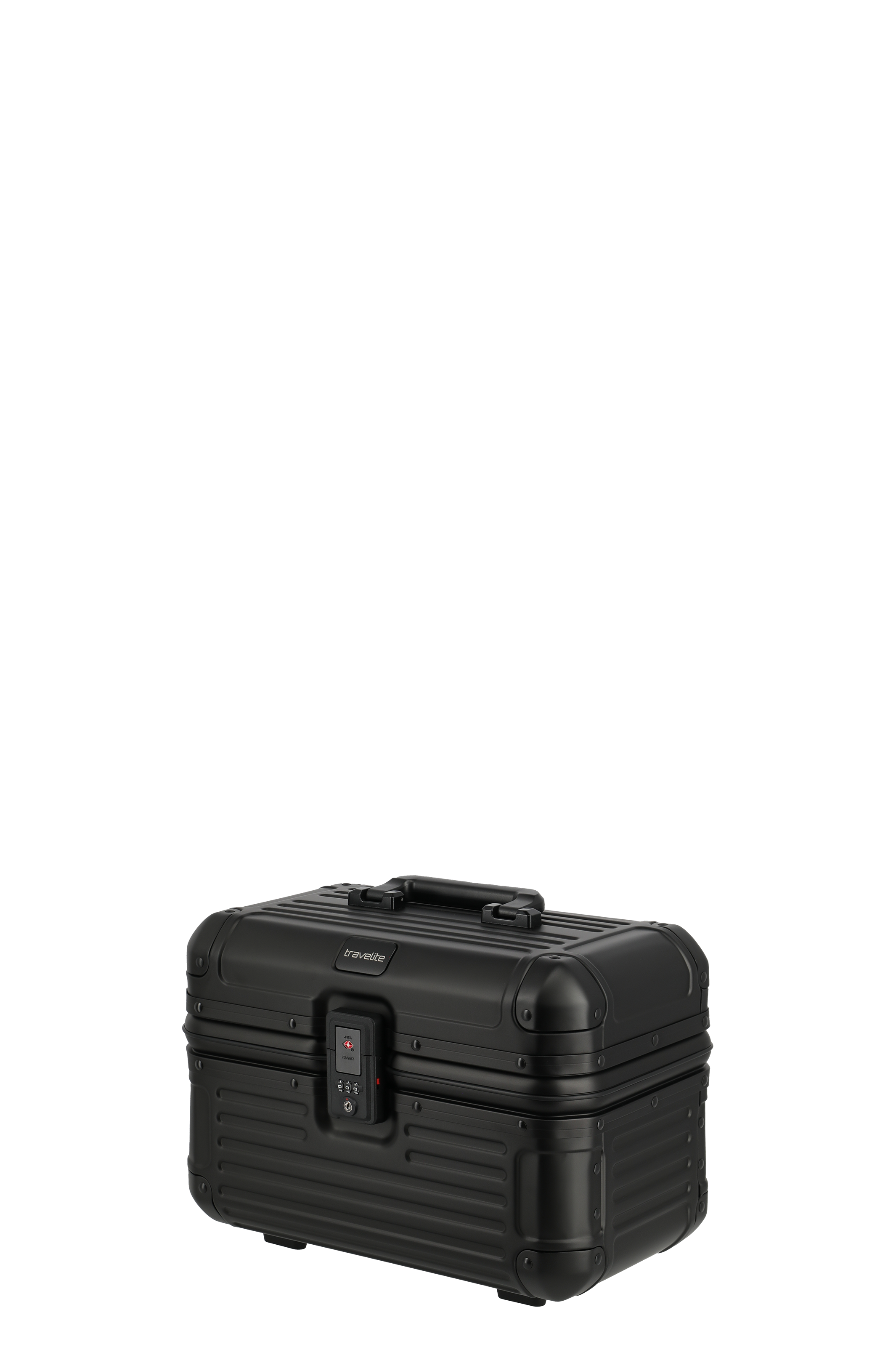 Robuste schwarze Beauty-Case Aufbewahrungsbox mit Zahlenschloss und Griff, ideal für Reisen