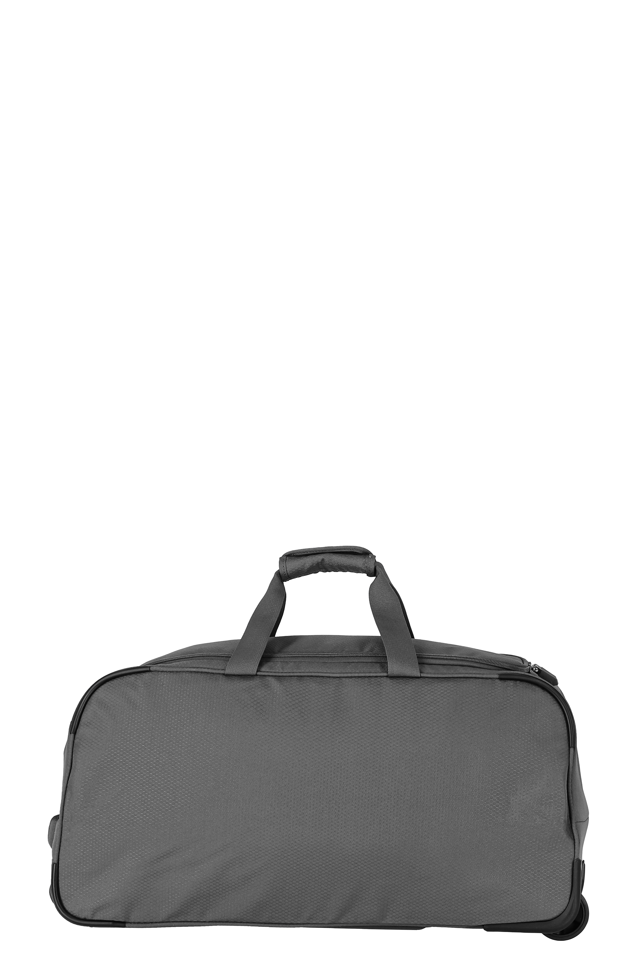 Große schwarze Reisetasche mit Tragegriffen und Reißverschluss