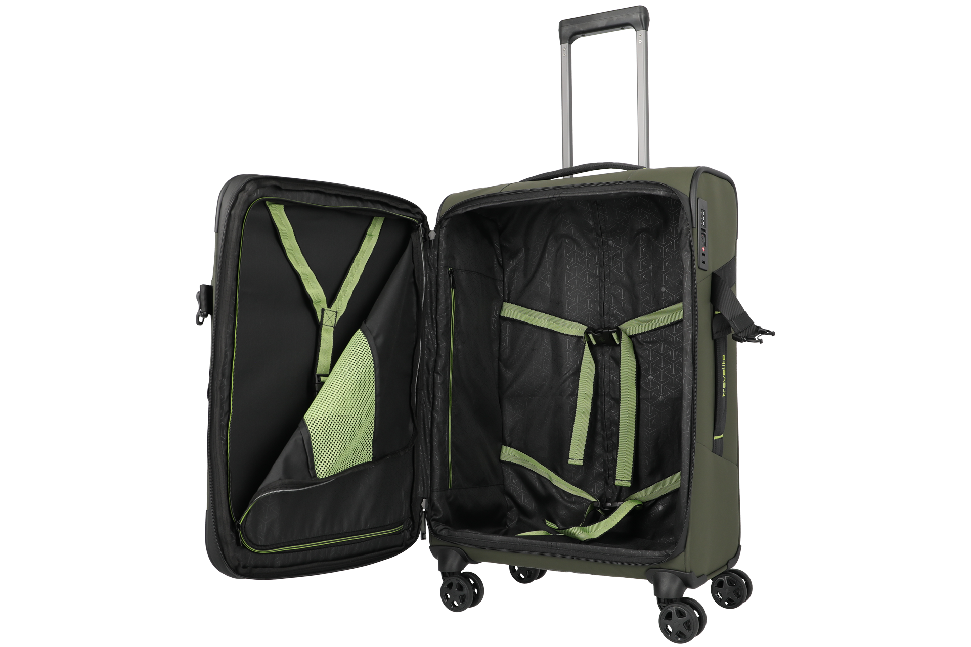 travelite Briize Koffer Gr. S 55cm in khaki Ein travelite Koffer der Serie Briize Detail Innenansicht in khaki