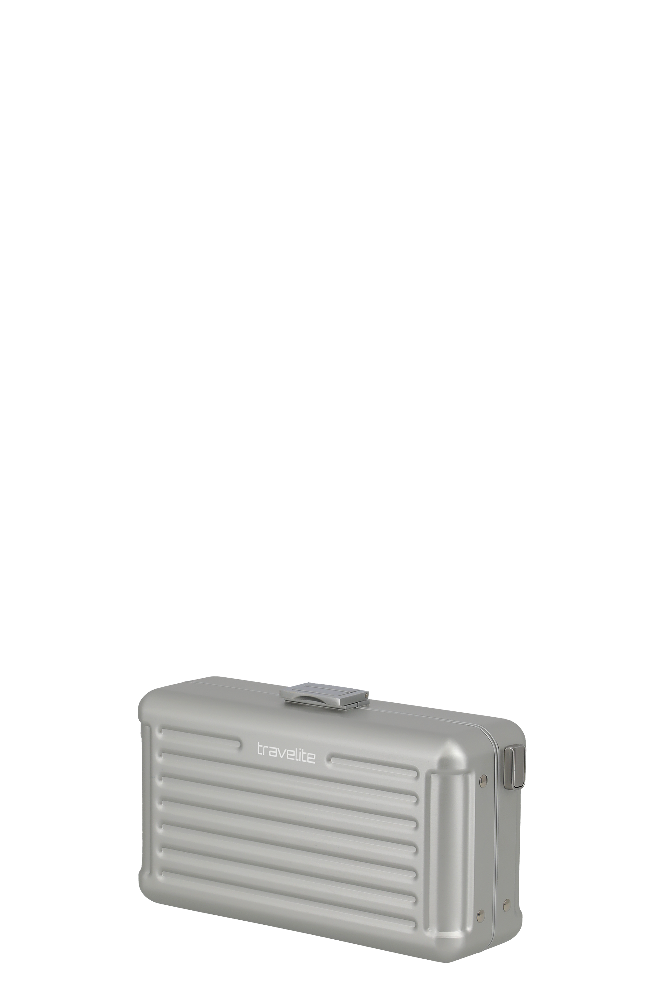 Travelite Beautycase aus robustem Aluminium in Silber – stilvoller Kosmetikkoffer für Reisen