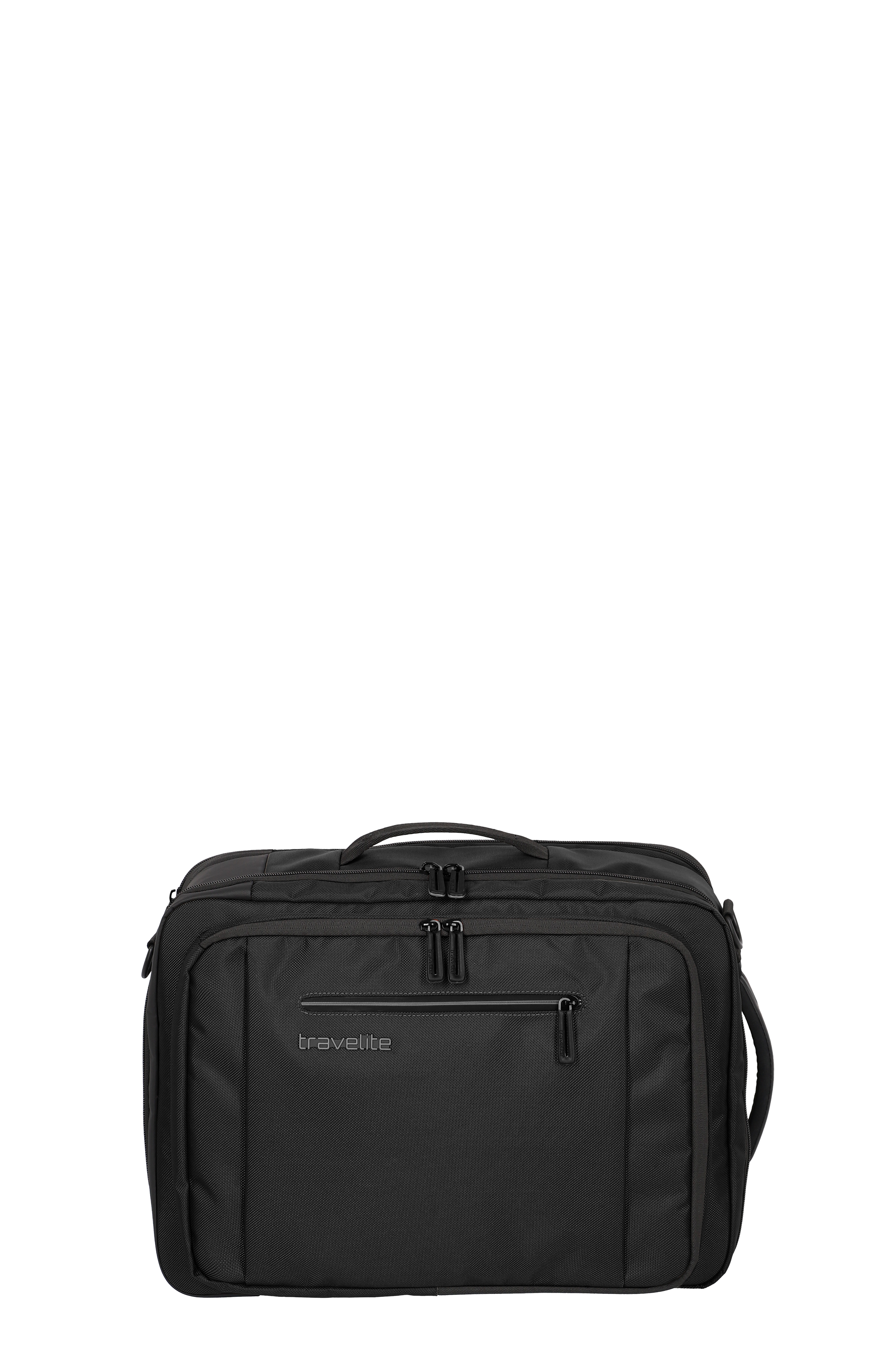 travelite Business-Tasche Schwarz – vielseitige Laptoptasche mit Schultergurt