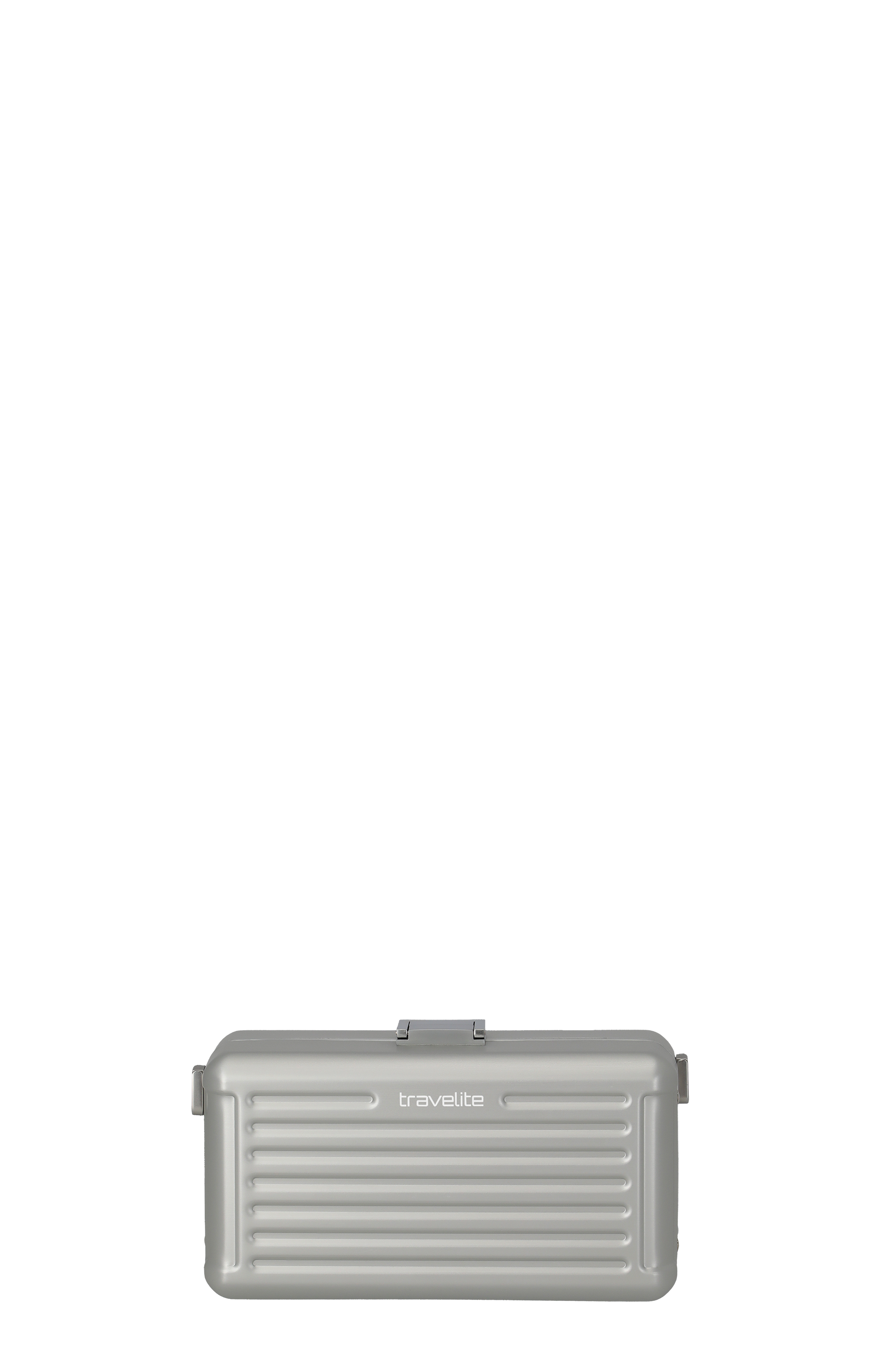 travelite Beauty Case in Silber – Kompakter Kosmetikkoffer mit Hartschale für Reisen