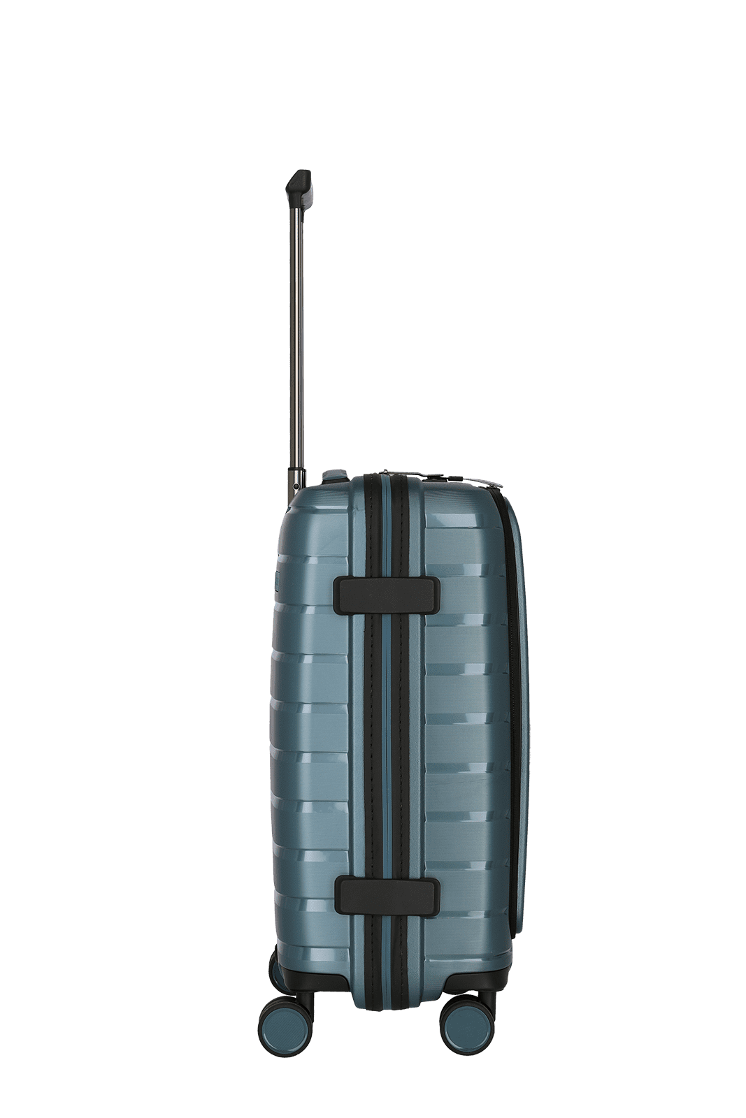 travelite AirBase Koffer von der Seite in blau Größe S+