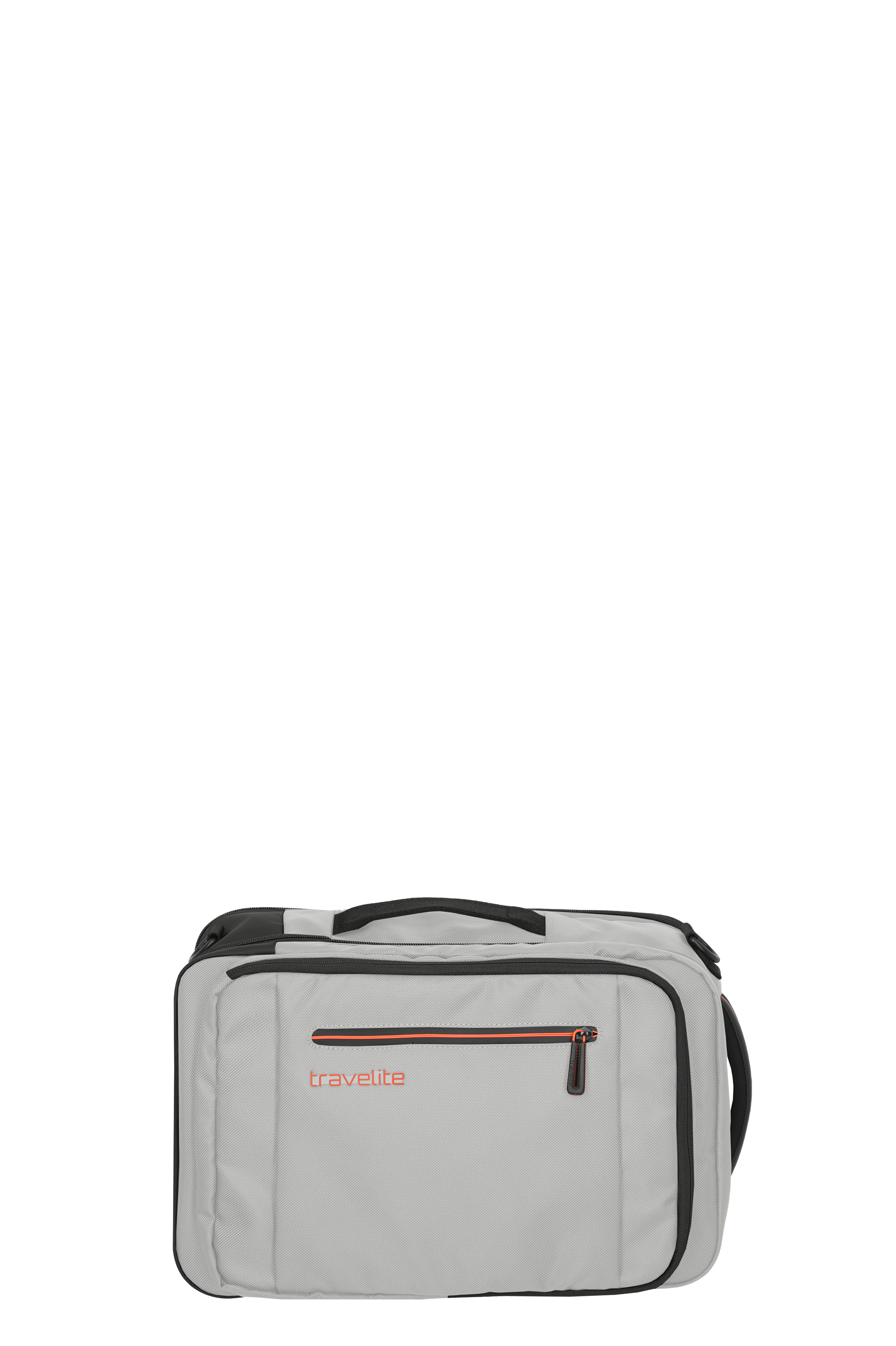 Travelite Bordtasche in Hellgrau mit Fronttasche und Reißverschluss für Geschäftsreisen oder Wochenendausflüge