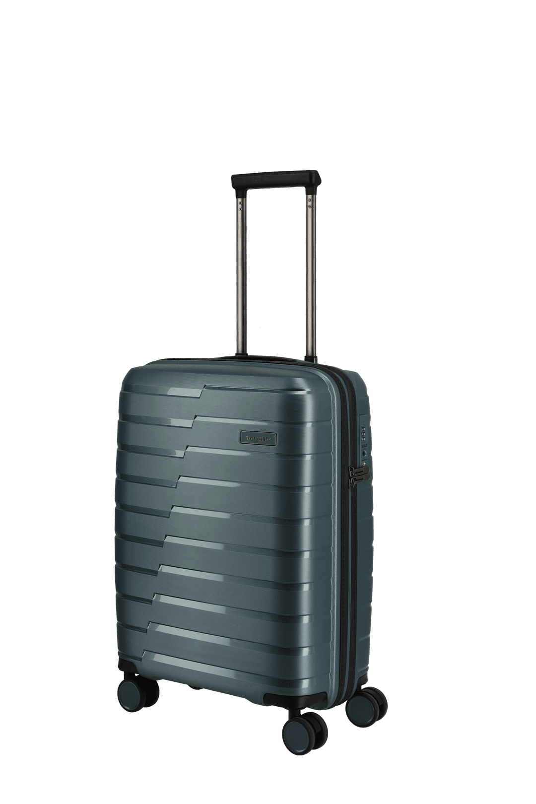 travelite AirBase Koffer Seitenansicht in blau Größe S