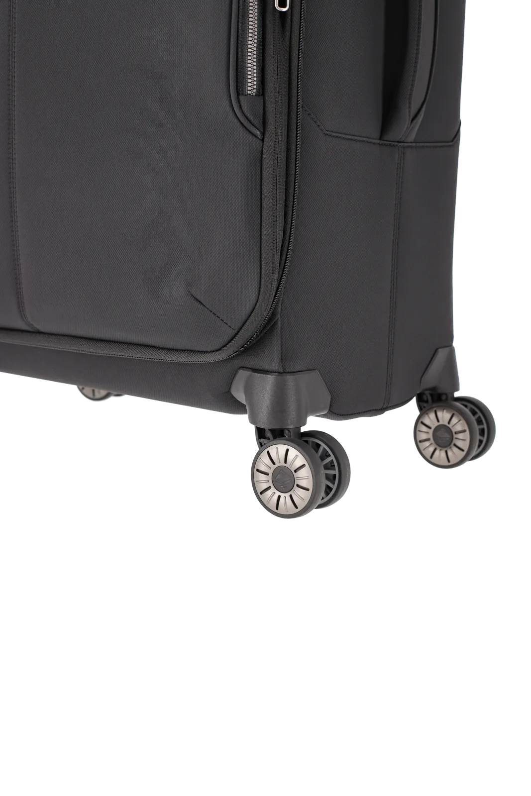 Nahaufnahme Rollen Priima Trolley in schwarz travelite