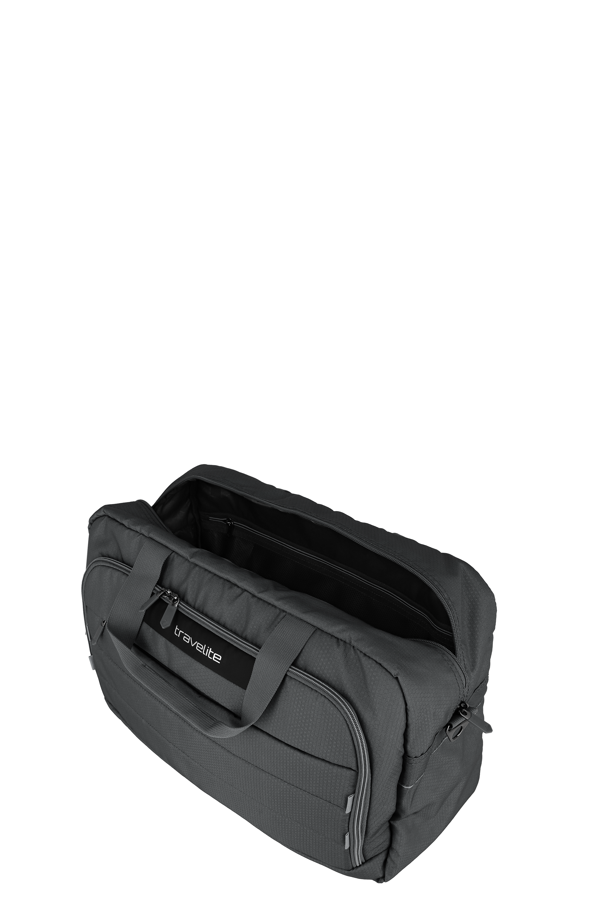 Reisetasche Travelite in Schwarz mit großem Hauptfach und Tragegriffen