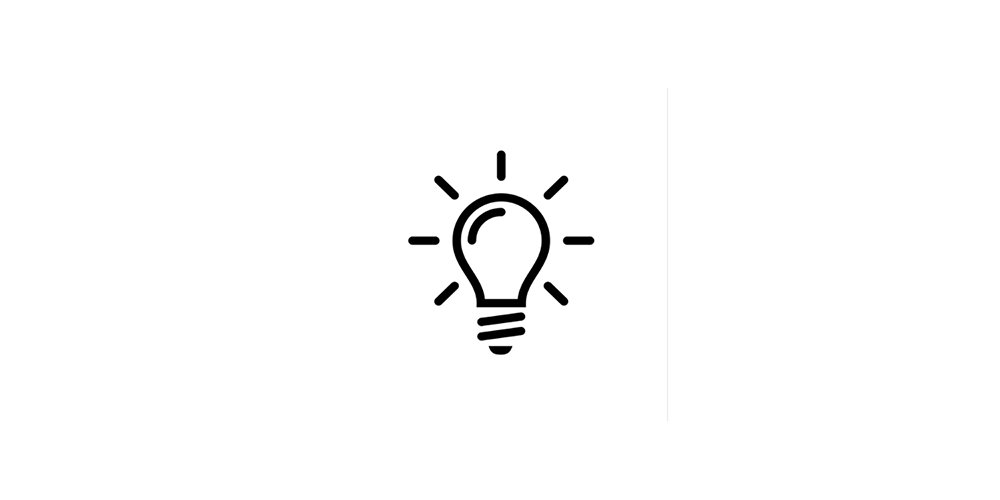 Glühbirne-Symbol: Ideen und Innovation Symbol einer leuchtenden Glühbirne, die für Ideen und Innovation steht