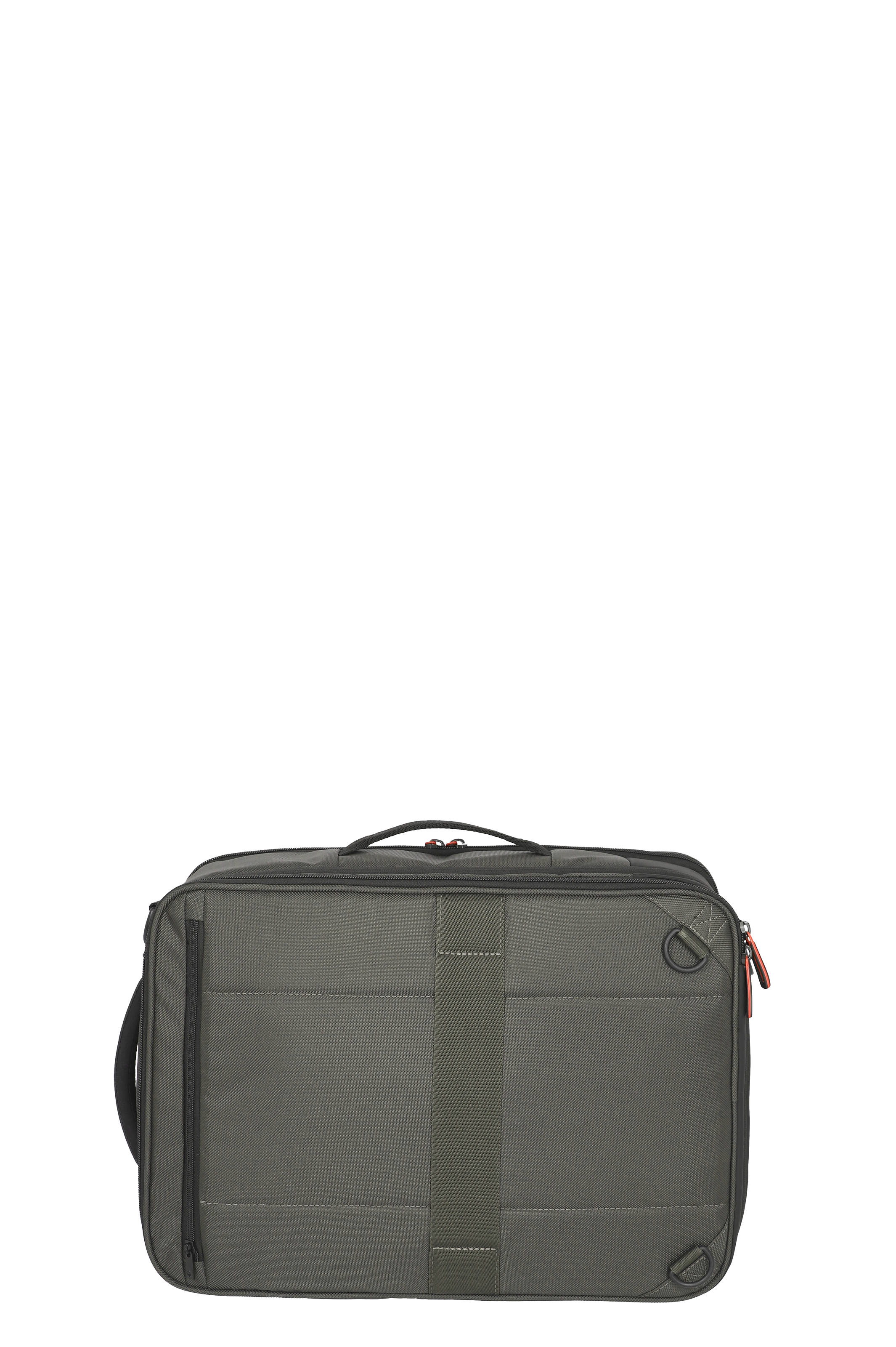 Robuste graue Reisetasche mit mehreren Fächern und Reißverschlüssen