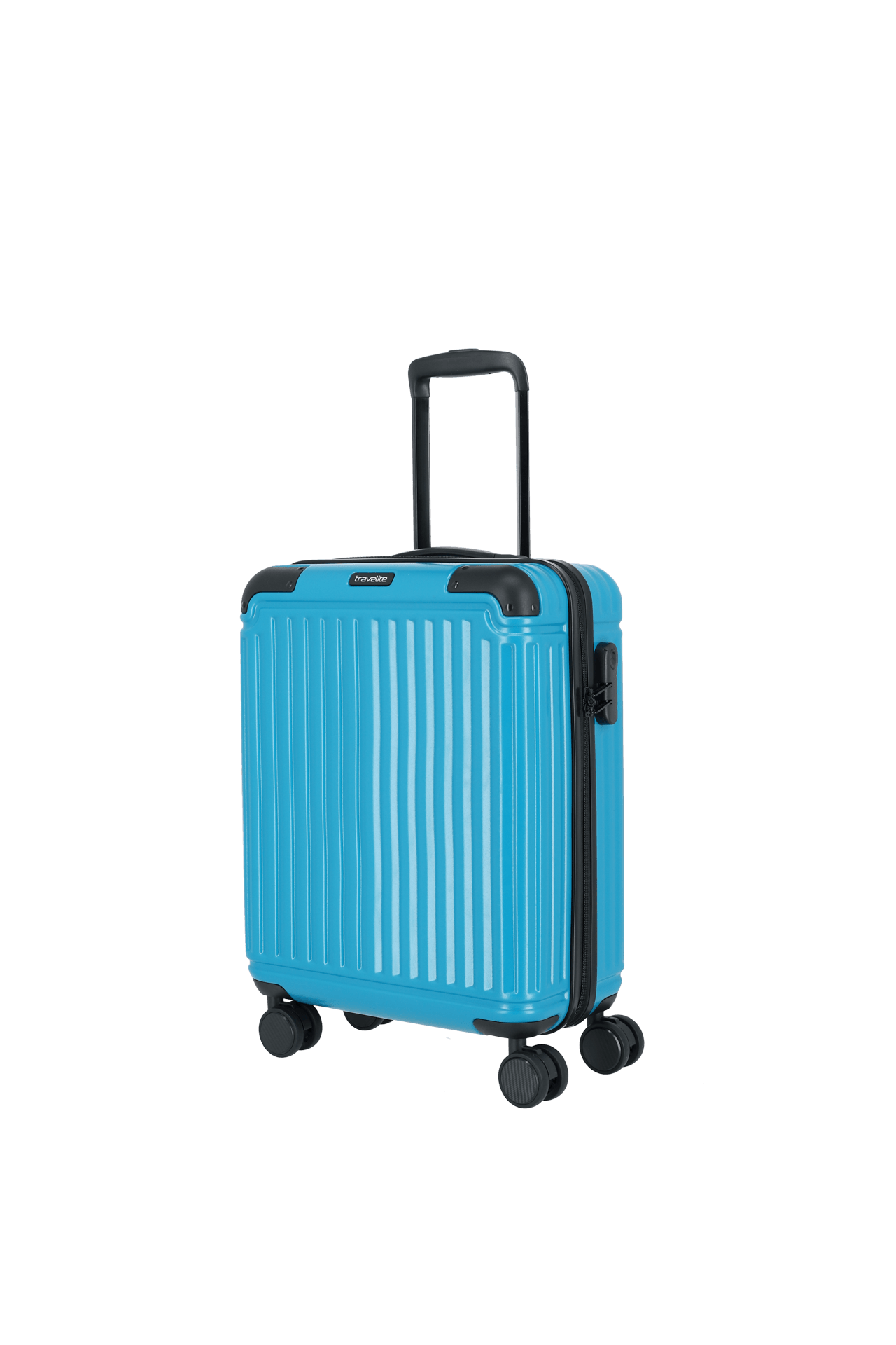 travelite Cruise Hartschalenkoffer S 55cm türkis Ein travelite Koffer der Serie Cruise Größe S 55cm Schrägansicht in türkis