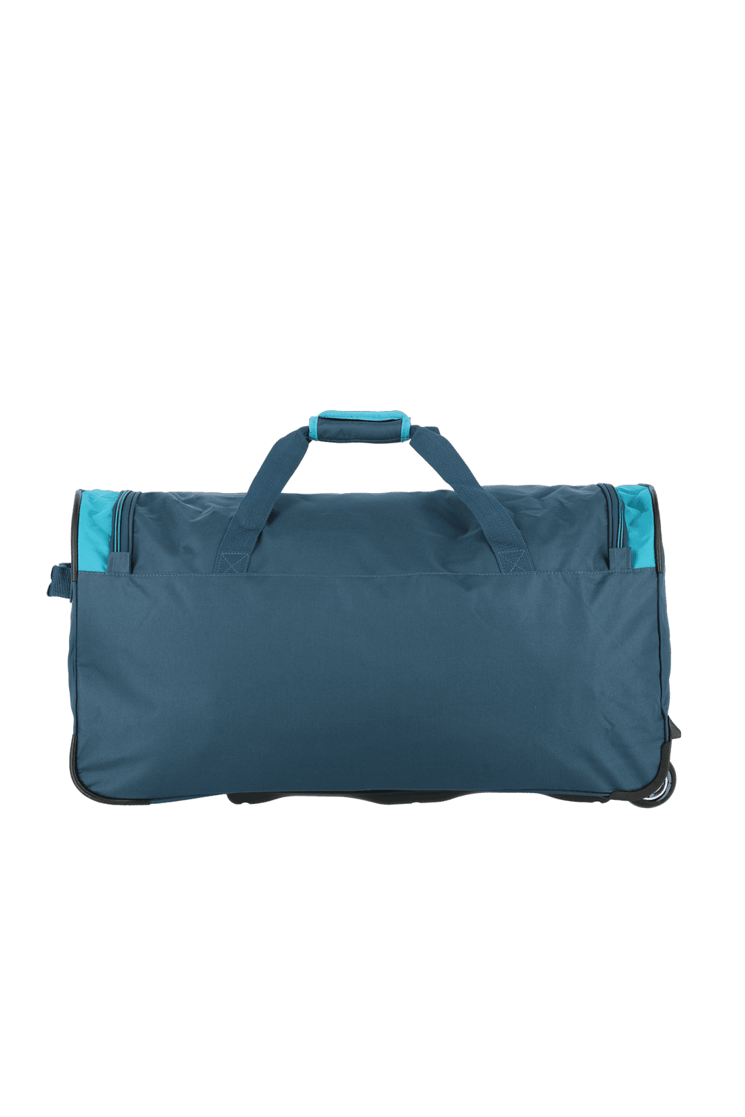 Geräumige Reisetasche in Blau mit Rollen und Griff