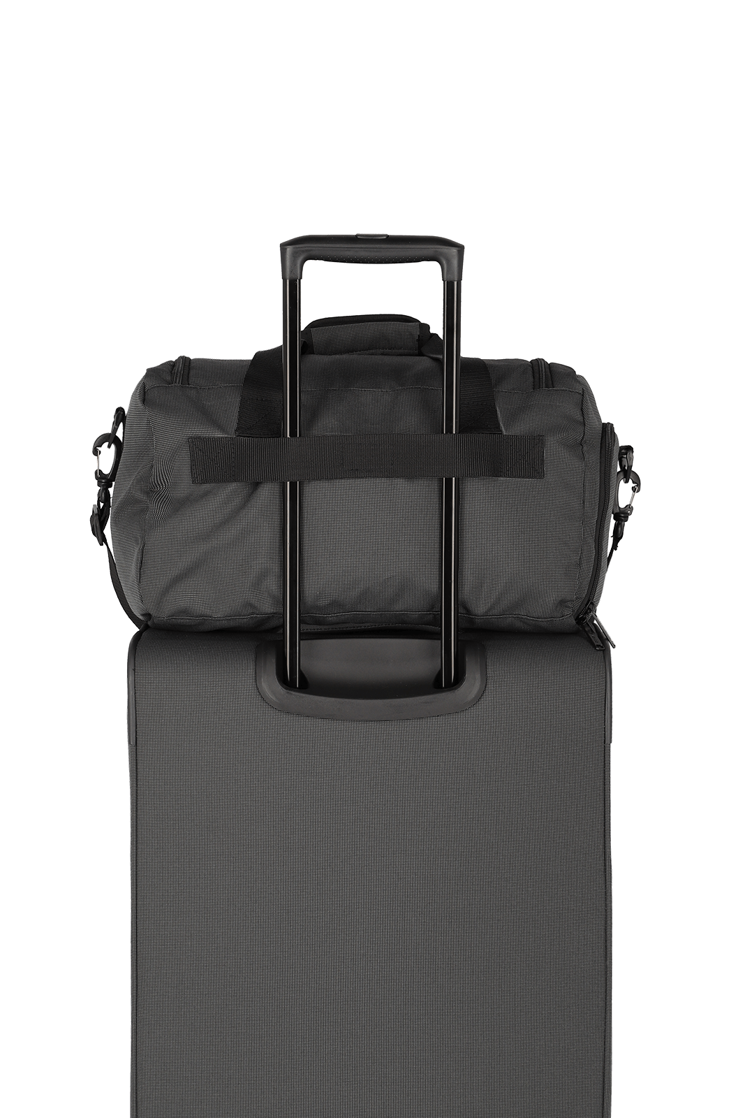 travelite Schiefer Viia Weichgepäck Koffer von hinten mit Reisetasche