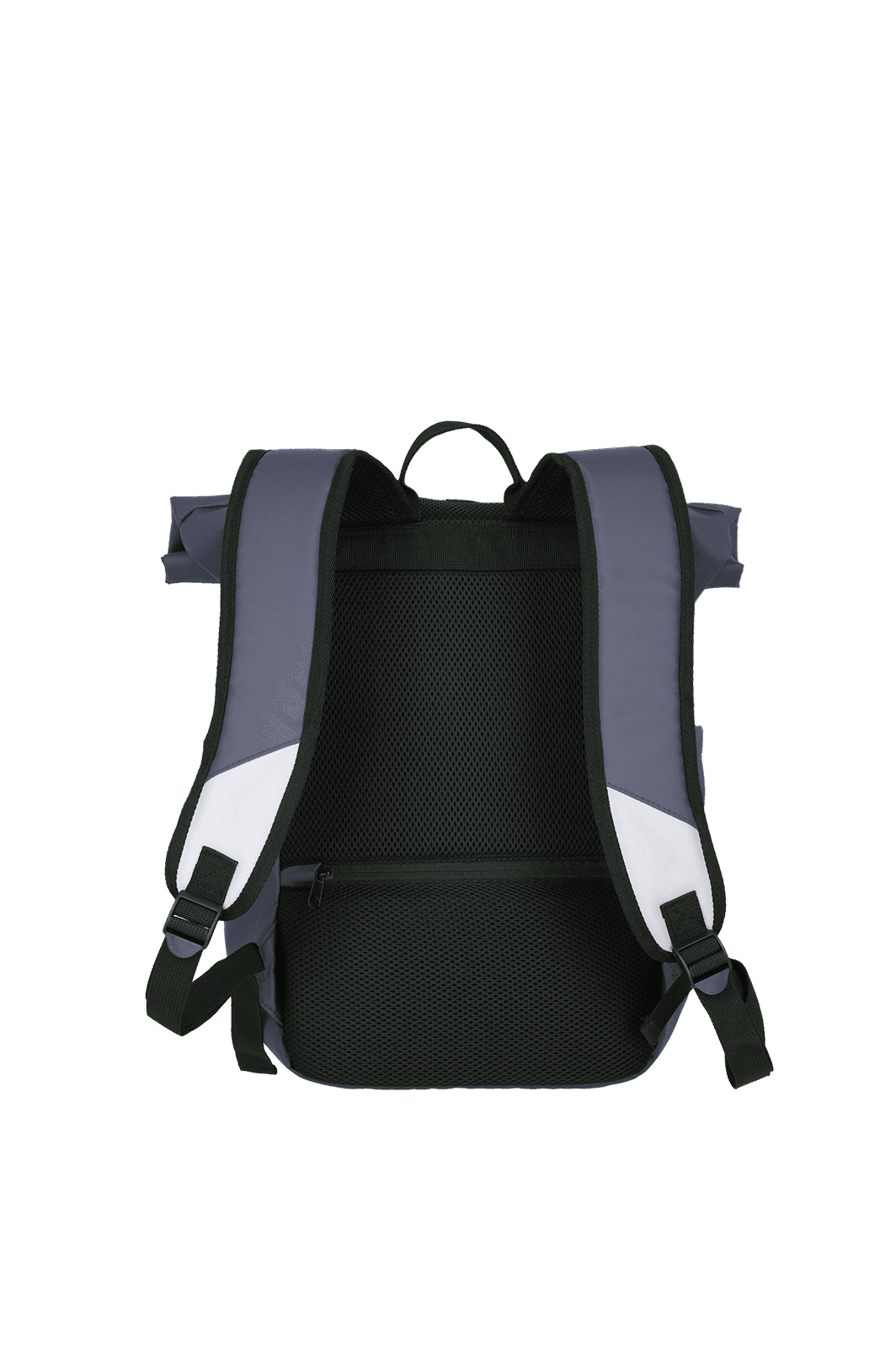Rückansicht moderner Rucksack mit gepolsterten Trägern