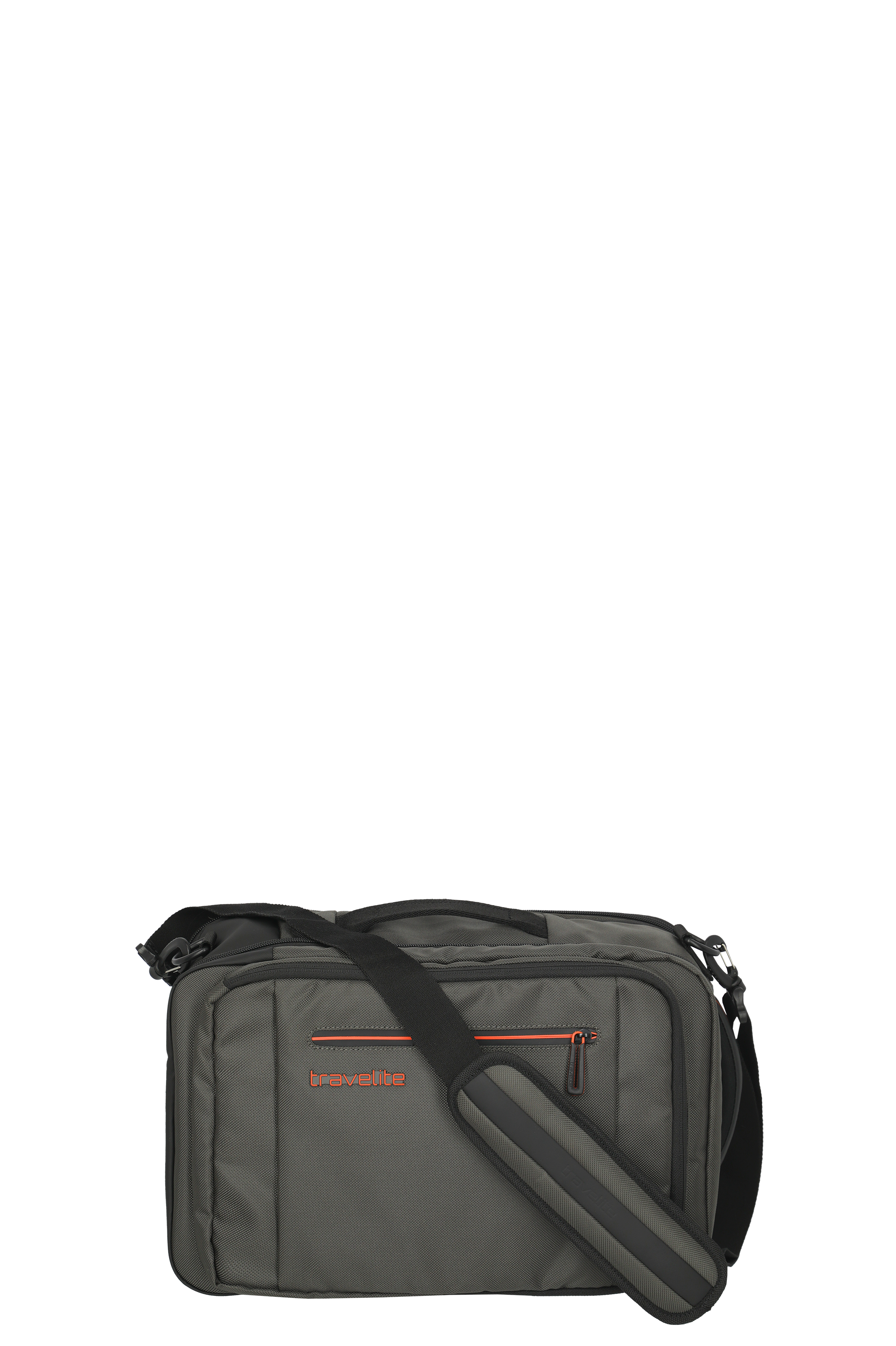 Travelite Umhängetasche in Grau mit Schultergurt und Reißverschlussfach, ideale Tasche für Reisen und Alltag